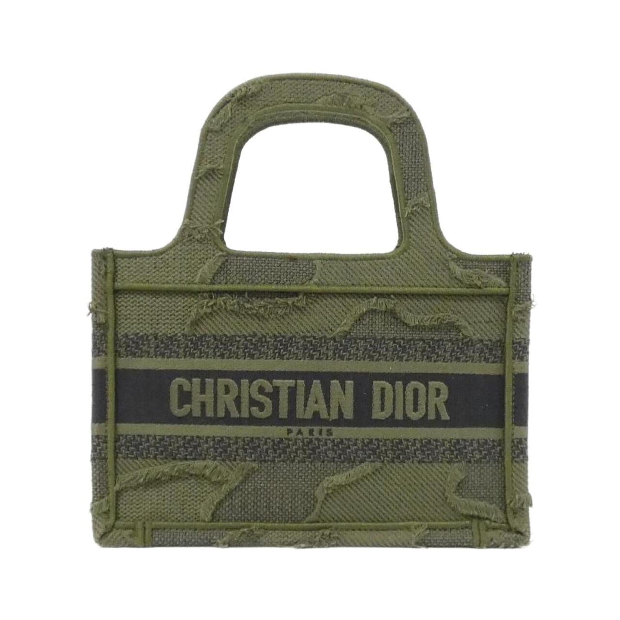 Christian Dior Khaki Canvas Handbag (Pre-Owned)