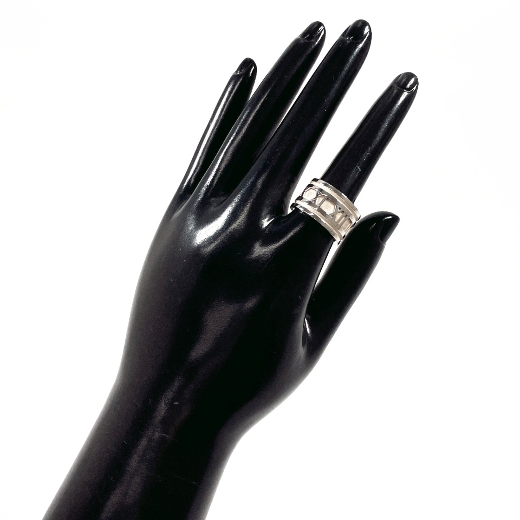 Tiffany Atlas Silver Silver 925 Band Ring (Pre-Owned)
