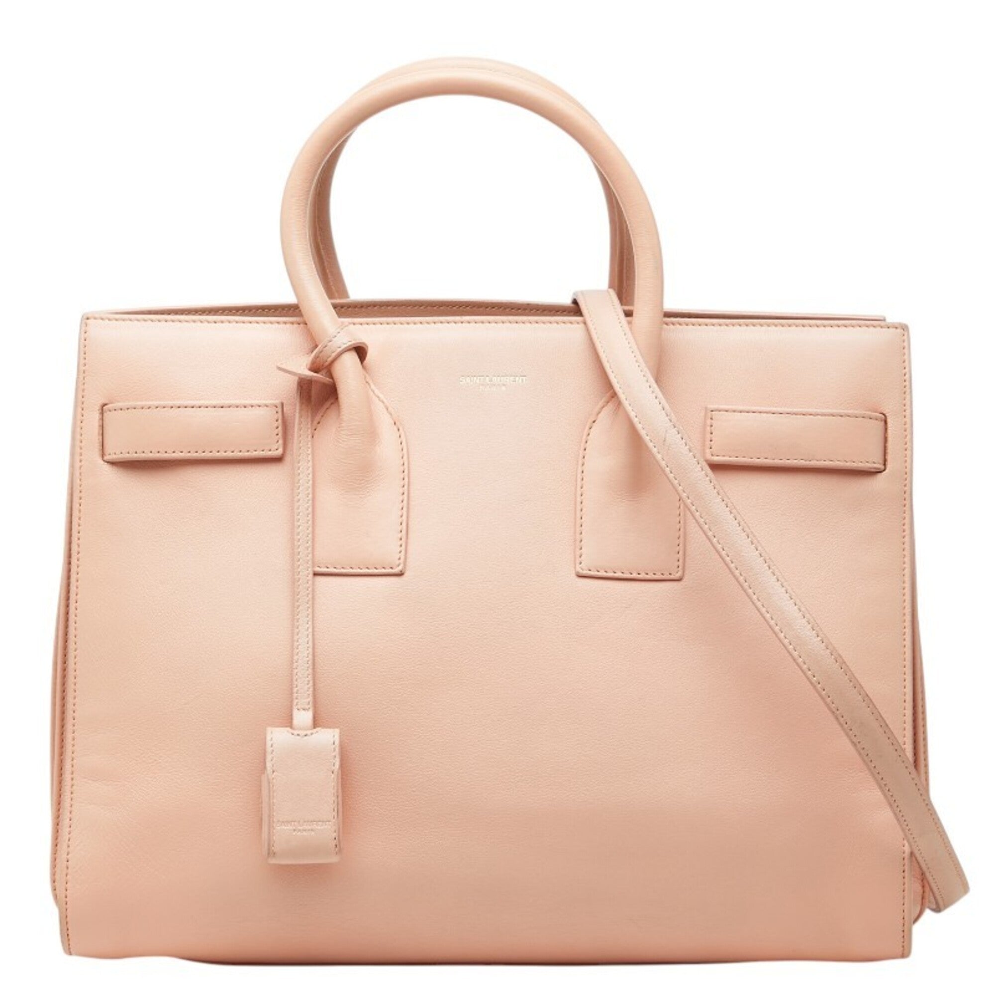 Saint Laurent Pink Leather Handbag Shoulder Bag (Pre-Owned)