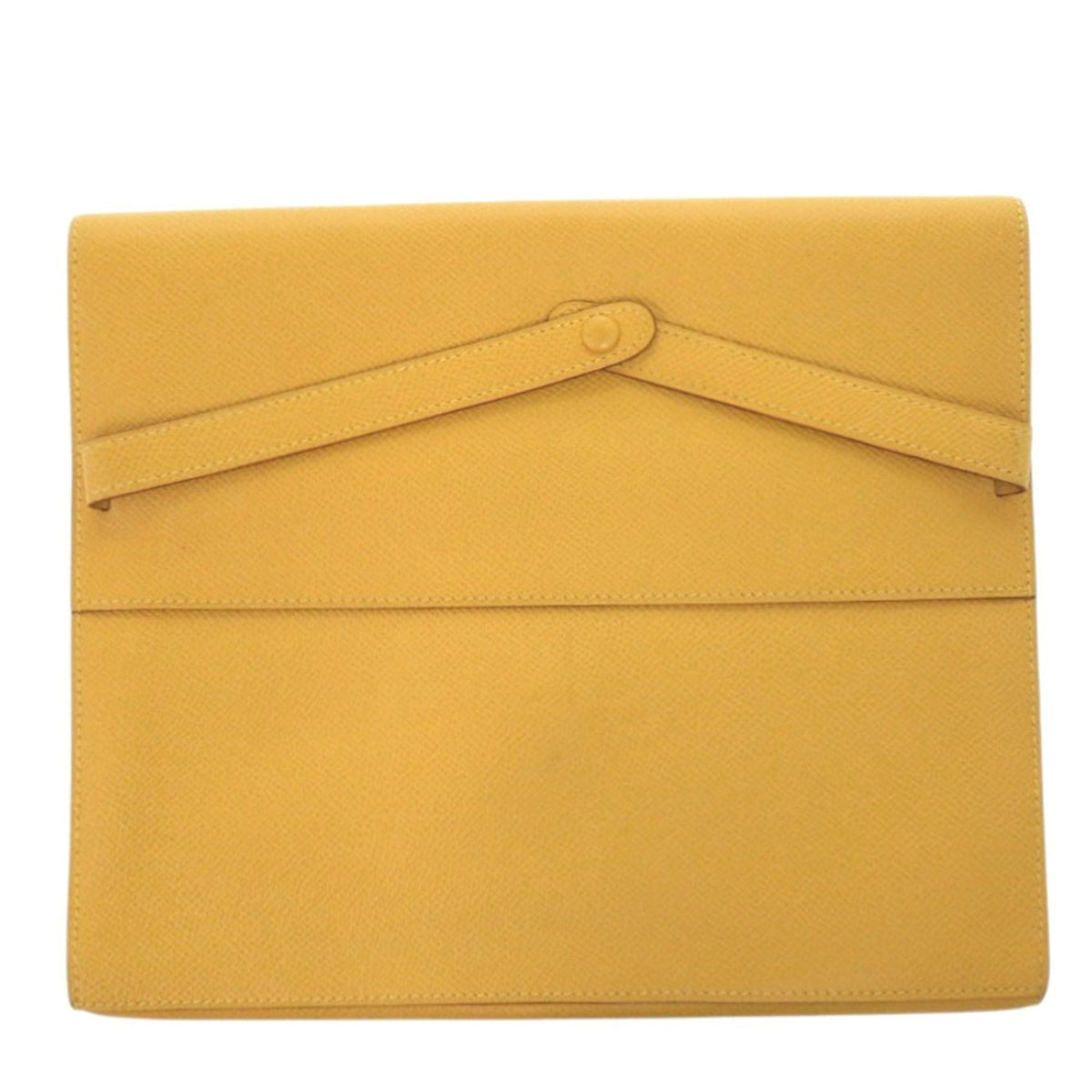 Hermes Yellow Courchevel Leather Clutch Bag (Pre-Owned)