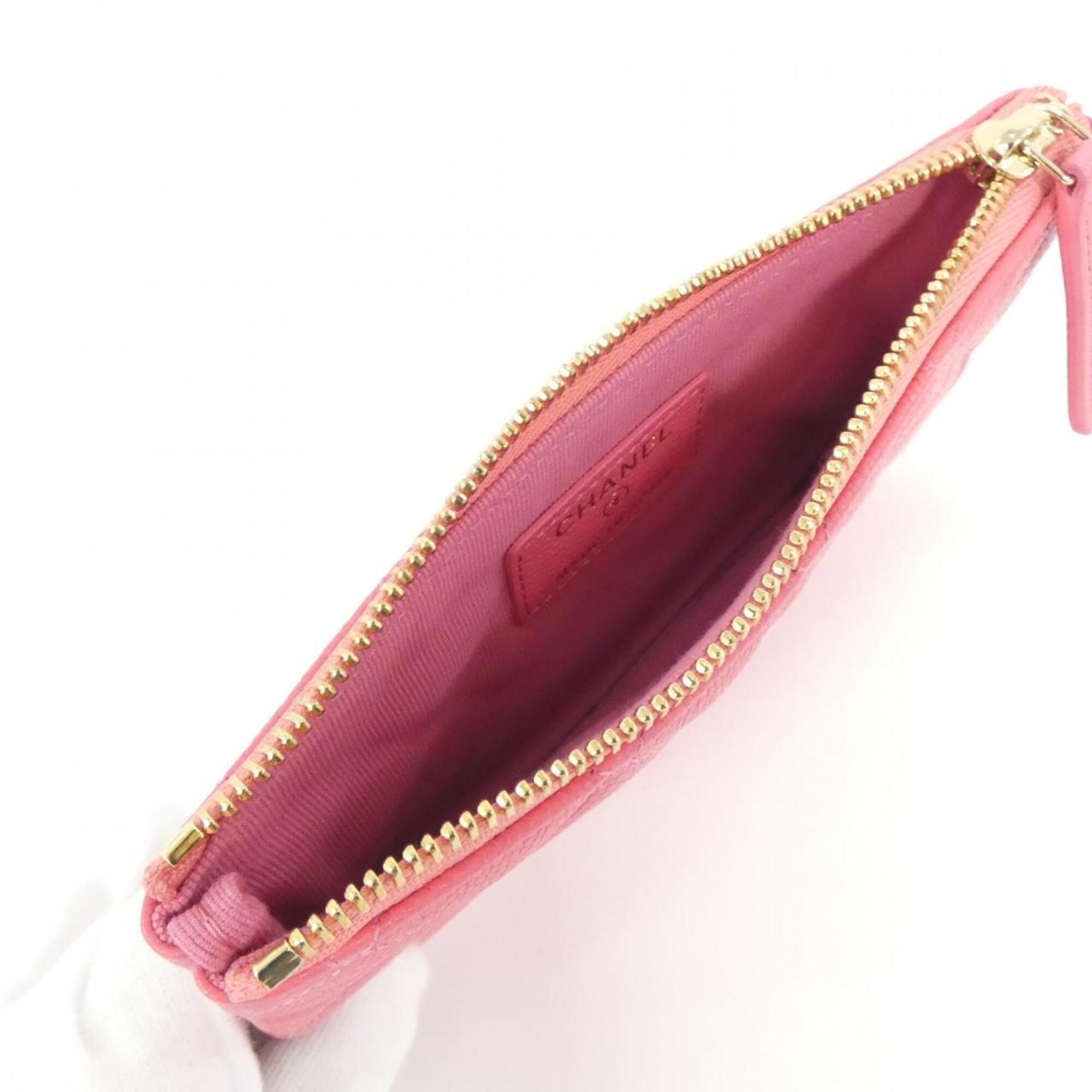 Chanel Pink Grained Calfskin Pouch (Pre-Owned)