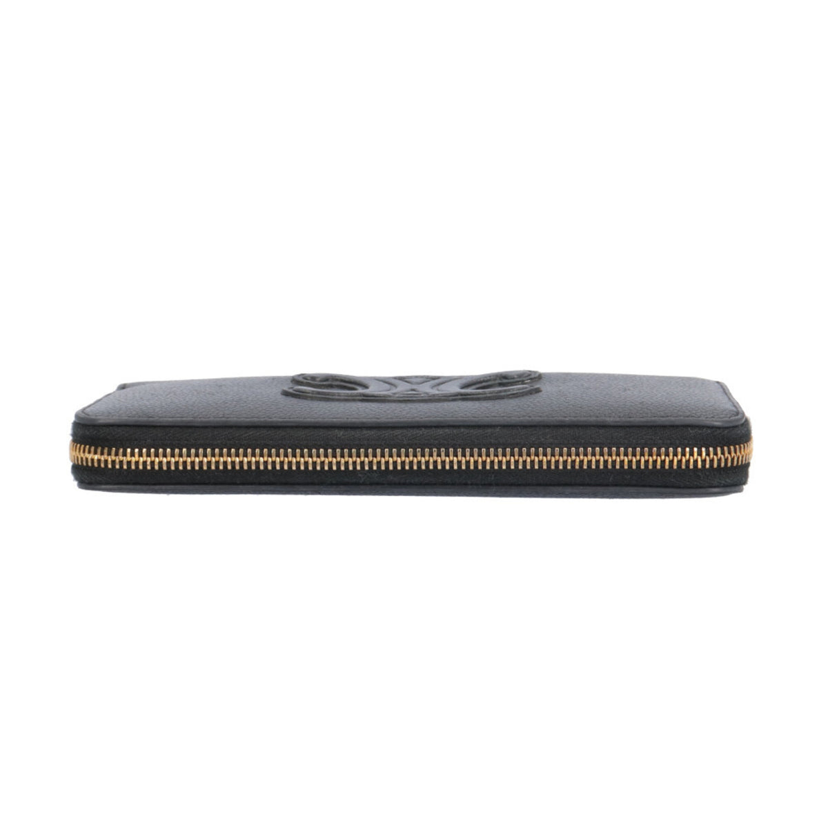 Celine Black Leather Long Wallet (Bi-Fold) (Pre-Owned)
