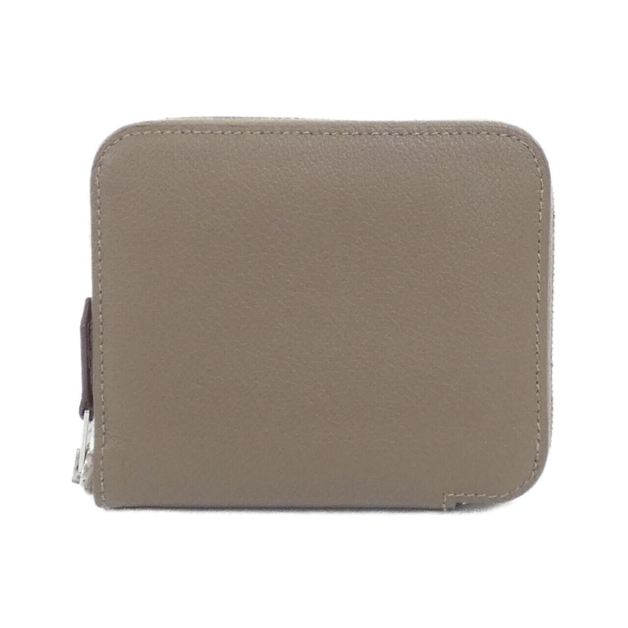 Hermes Silk'in Blue Taupe Coin Purse/Coin Case (Pre-Owned)