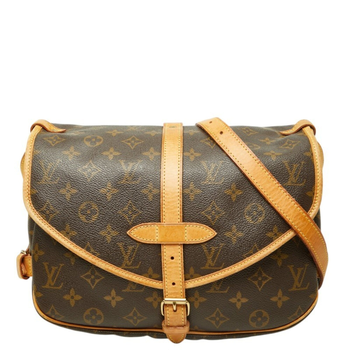 Louis Vuitton Brown Pvc Leather Shoulder Bag (Pre-Owned)