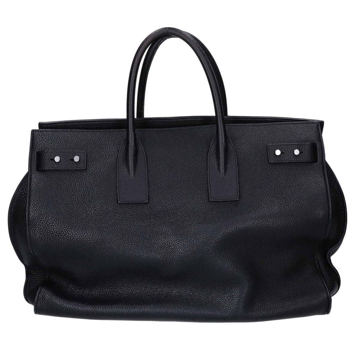 Saint Laurent Black Leather Handbag Tote Bag (Pre-Owned)