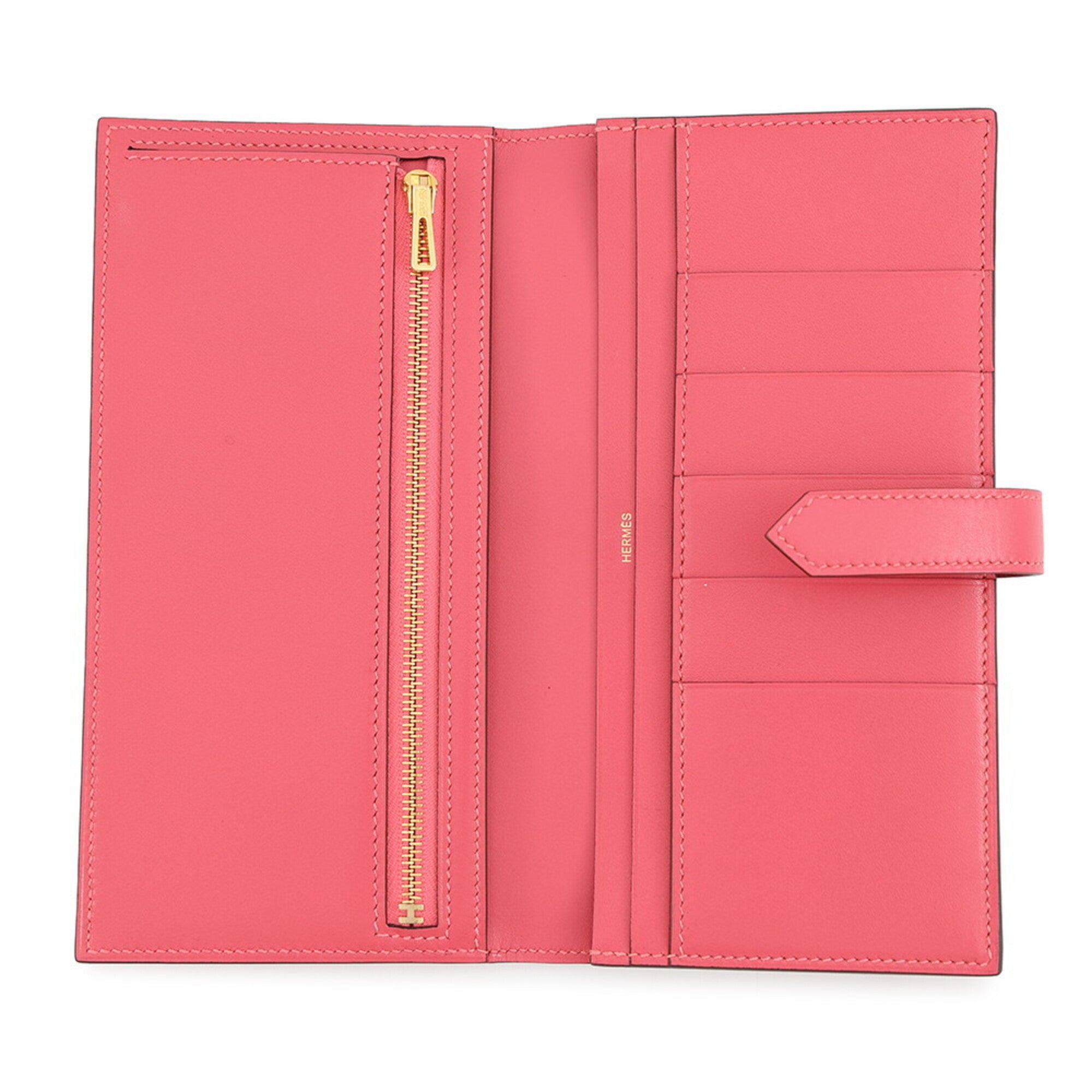 Hermes Tadelakt Leather Long Wallet (Bi-Fold) (Pre-Owned)