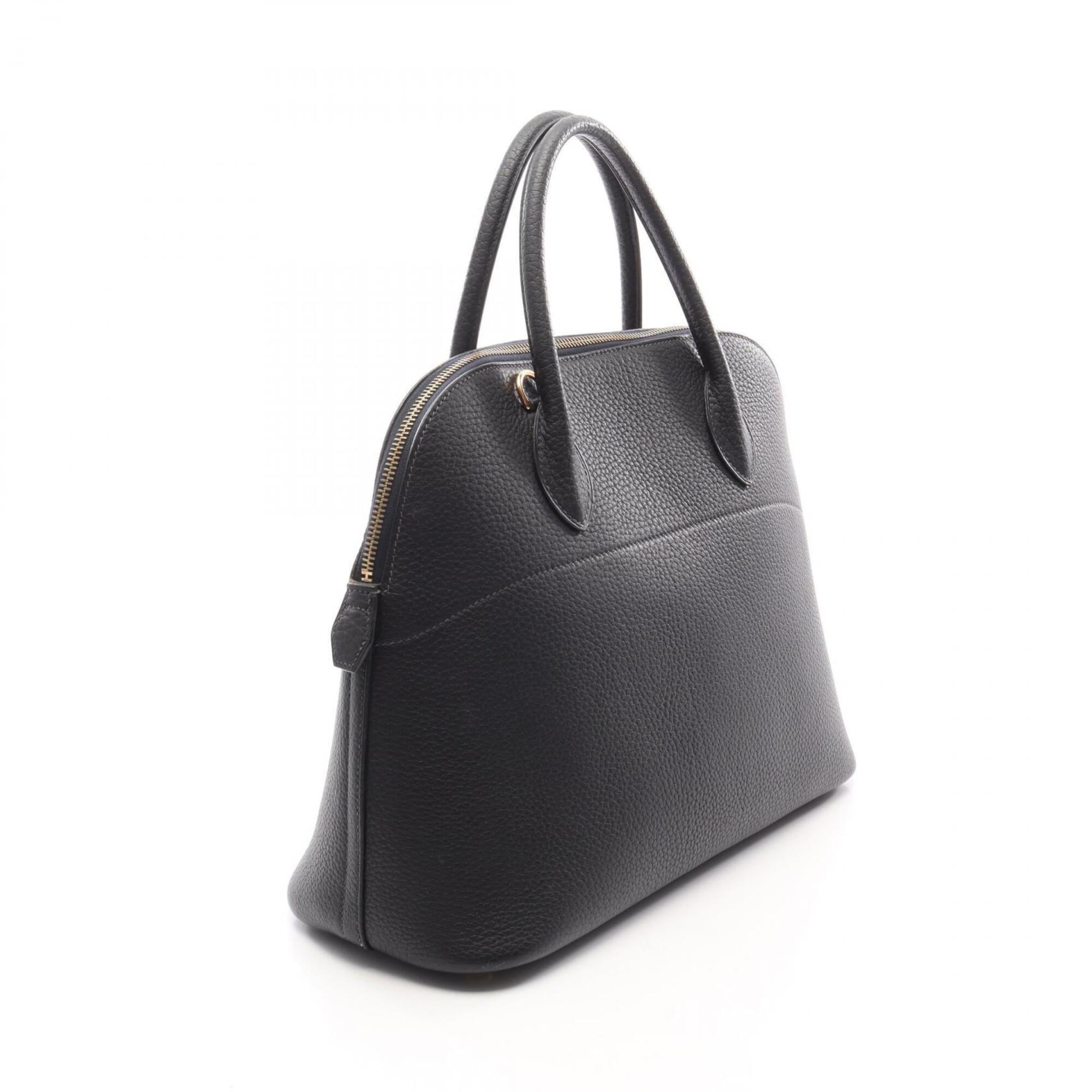Hermes Navy Fjord Leather Leather Handbag (Pre-Owned)