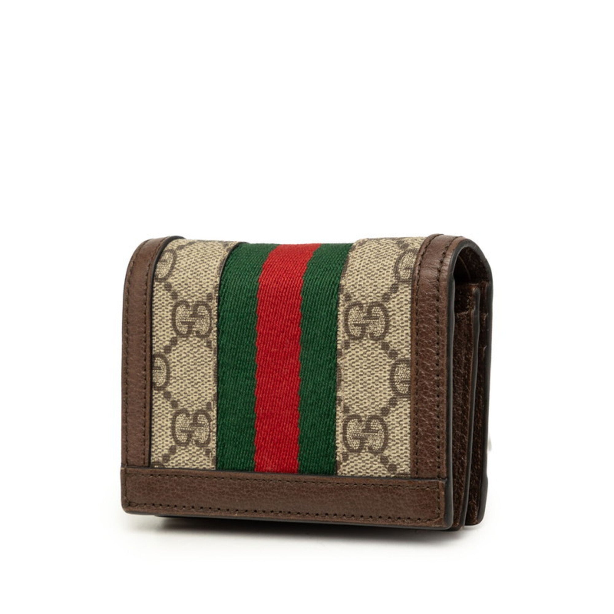 Gucci Beige Brown Pvc Leather Wallet (Bi-Fold) (Pre-Owned)