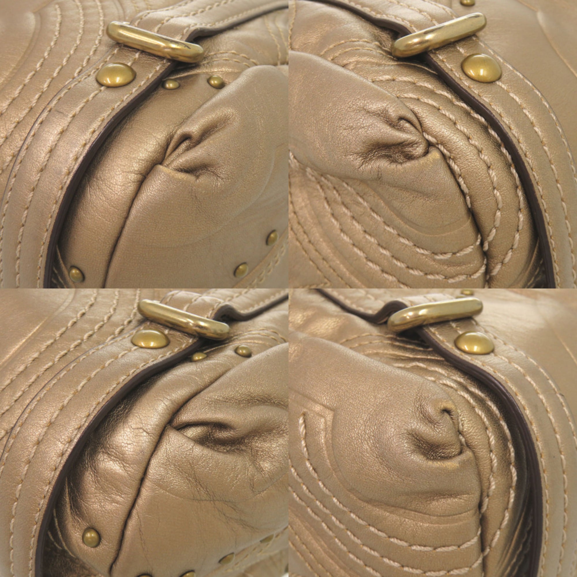 Coach Gold Leather Handbag Shoulder Bag Tote Bag (Pre-Owned)