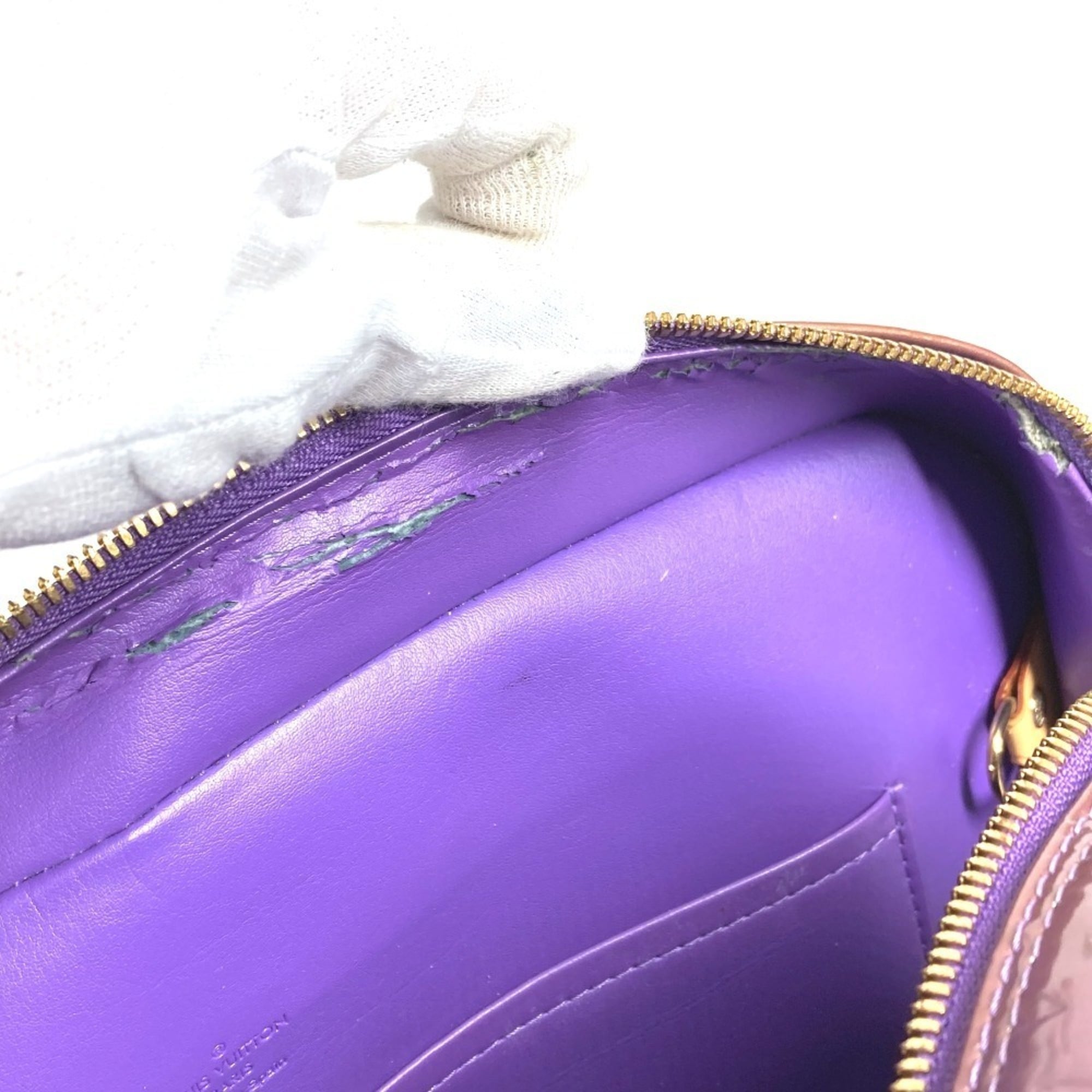 Louis Vuitton Monogram Vernis Purple Monogram Vernis Boston Bag Shoulder Bag (Pre-Owned)