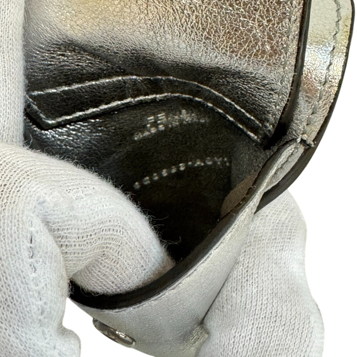 Fendi Silver Leather Fanny Pack (Pre-Owned)