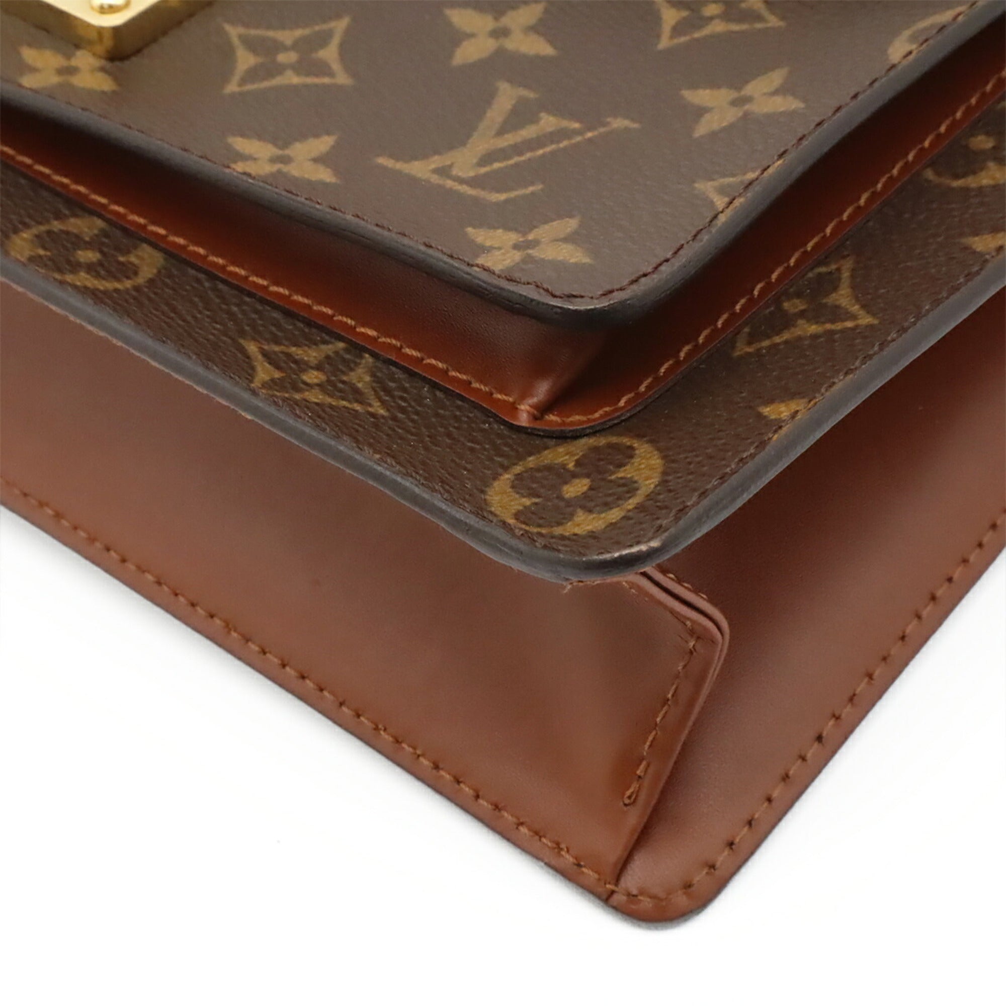 Louis Vuitton Brown Monogram Canvas Handbag Shoulder Bag (Pre-Owned)