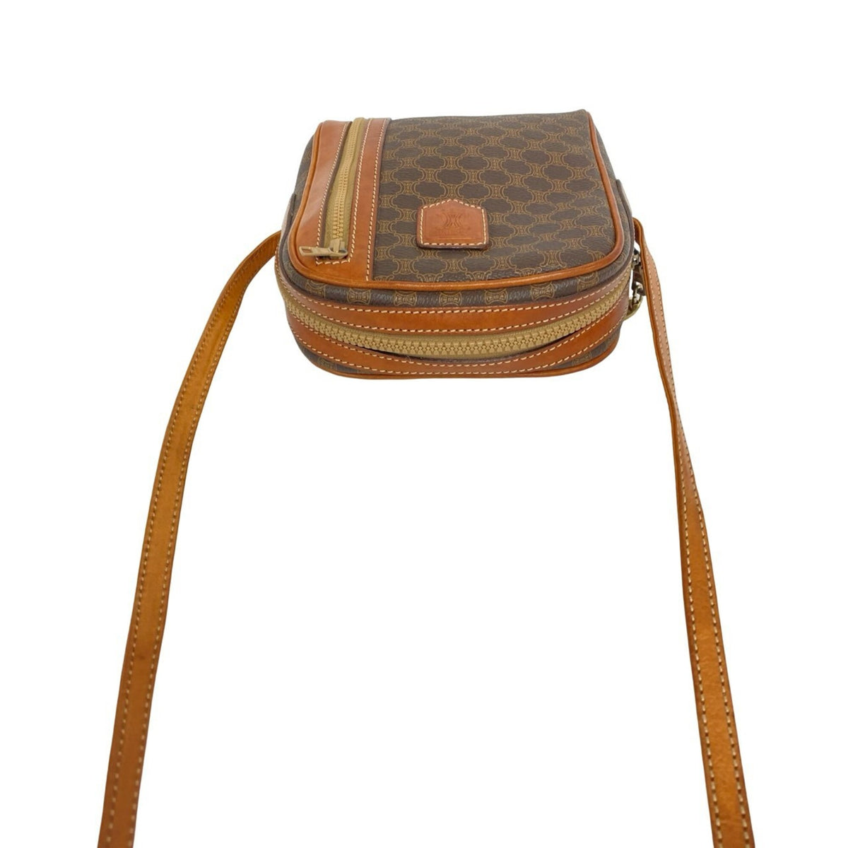 Celine Brown Leather Pvc Pochette Shoulder Bag (Pre-Owned)