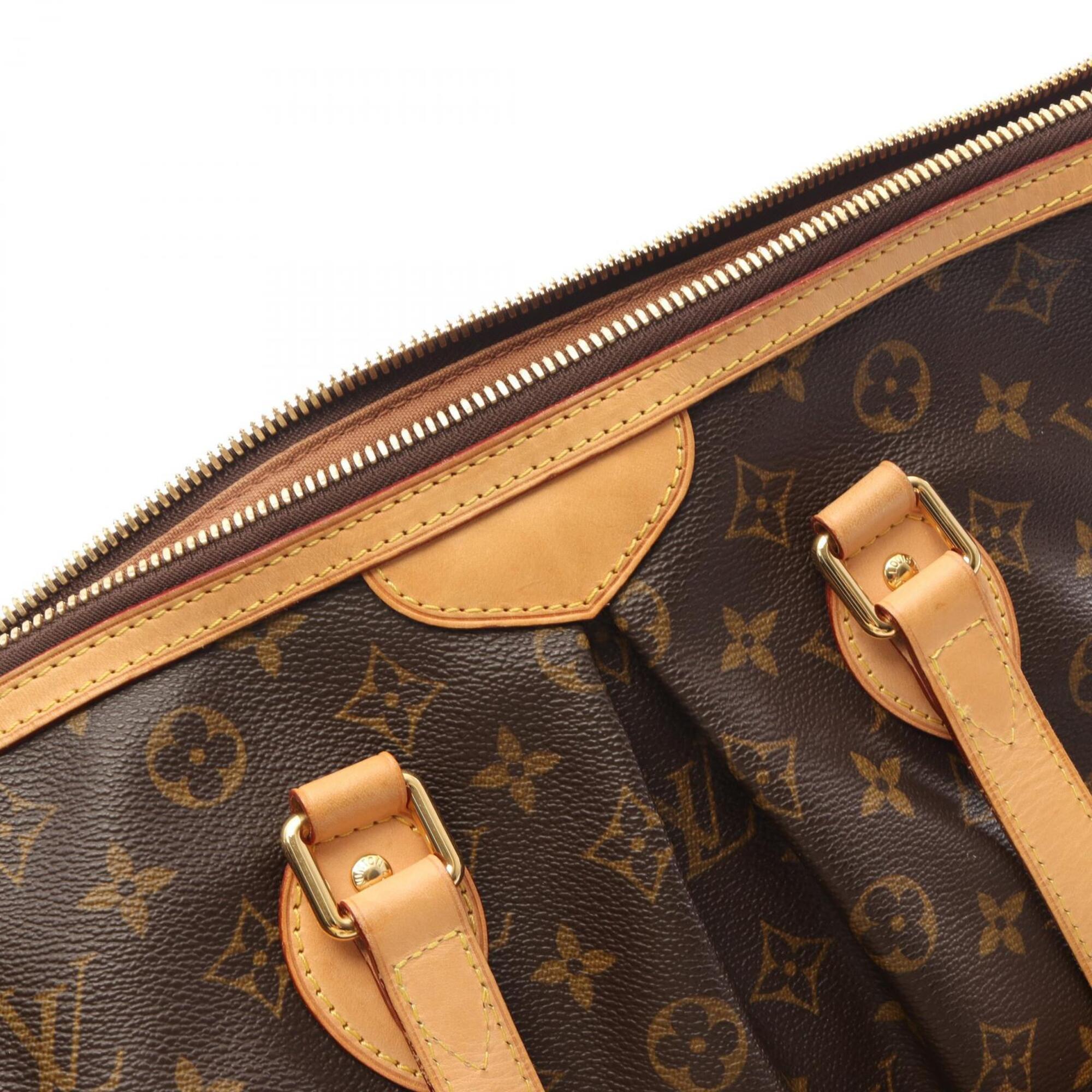 Louis Vuitton Brown Pvc Coated Canvas Leather Handbag (Pre-Owned)