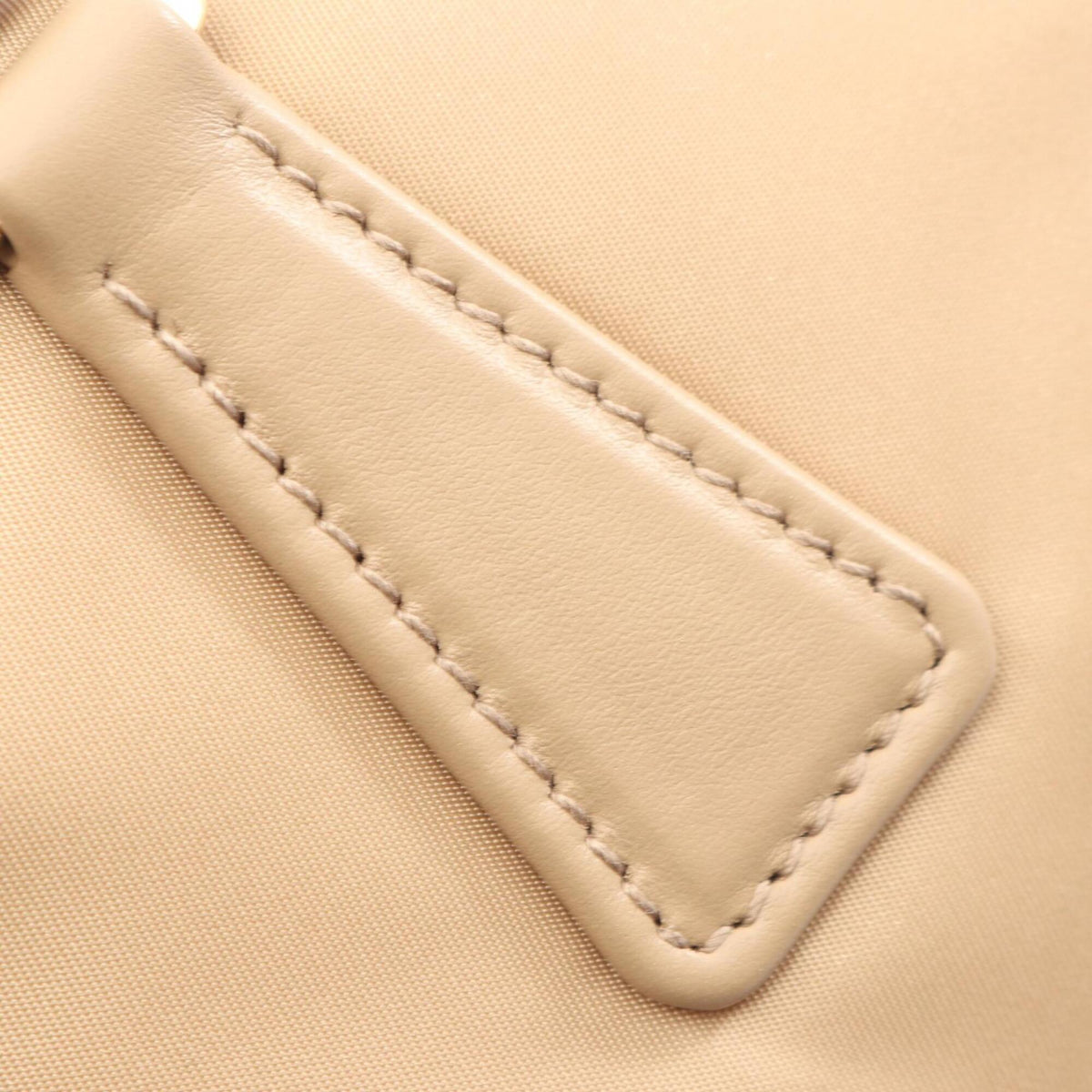 Prada Beige Nylon Leather Shoulder Bag (Pre-Owned)