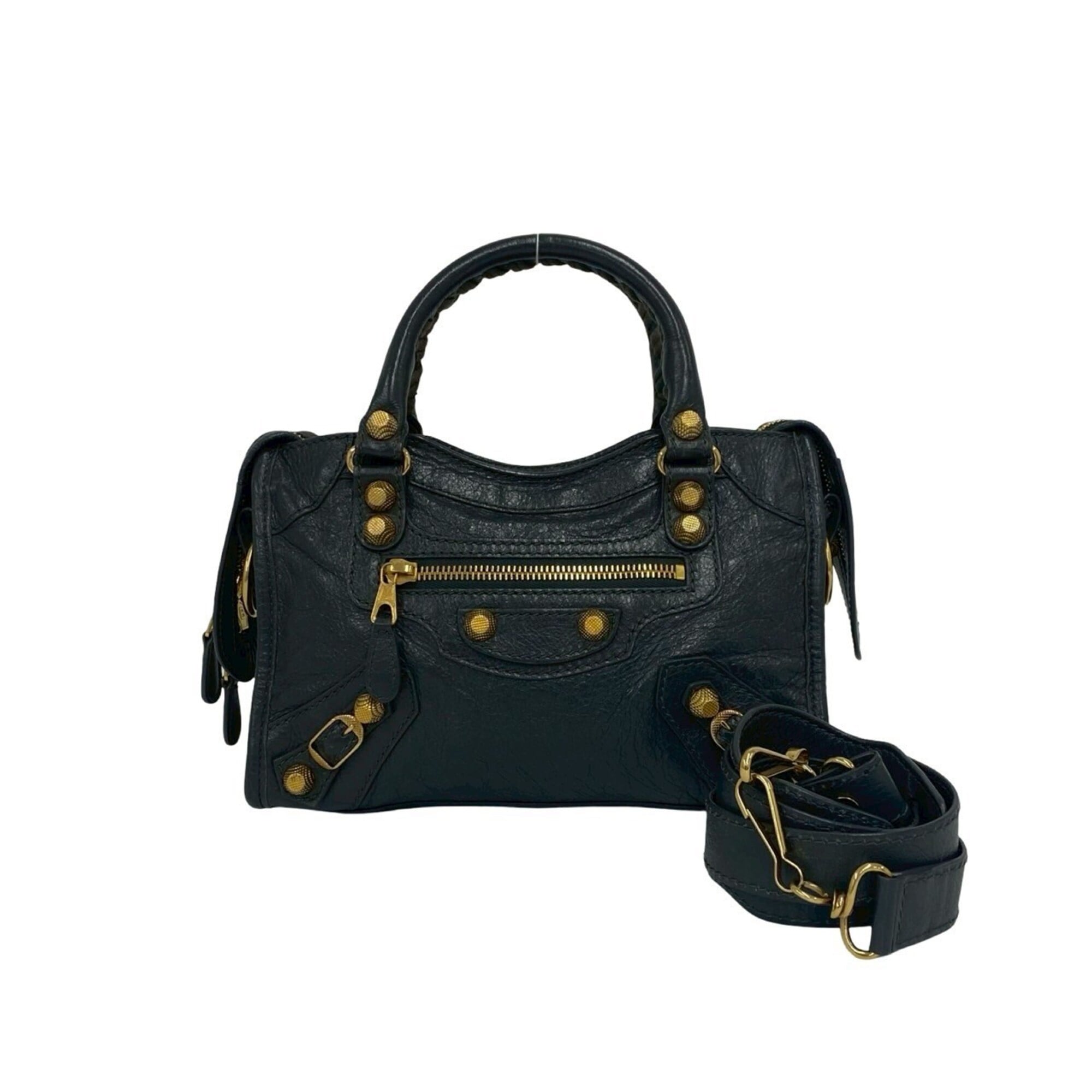 Balenciaga Gray Leather Handbag Shoulder Bag (Pre-Owned)
