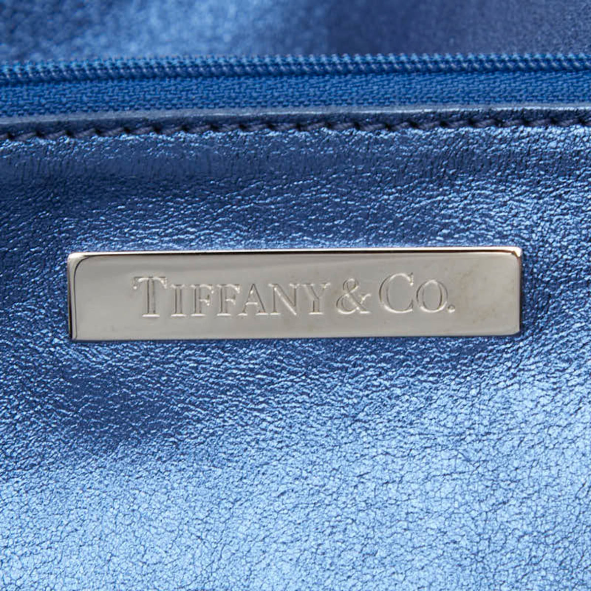 Tiffany Blue Leather Pouch Shoulder Bag Tote Bag (Pre-Owned)