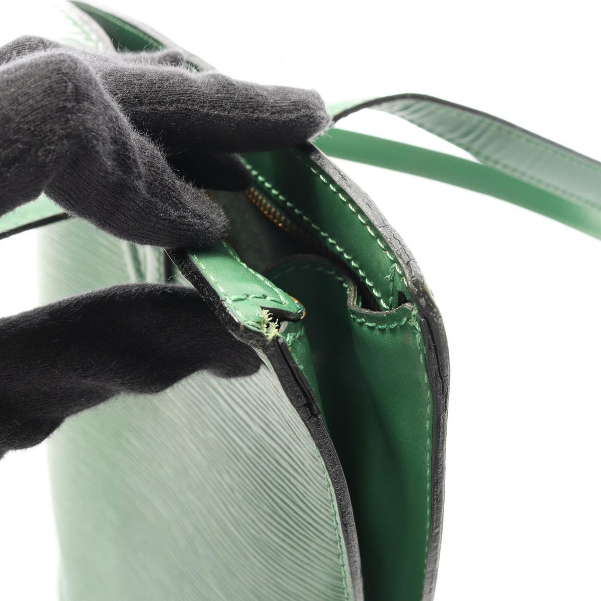 Louis Vuitton Borneo Green Green Epi Leather Handbag Shoulder Bag (Pre-Owned)