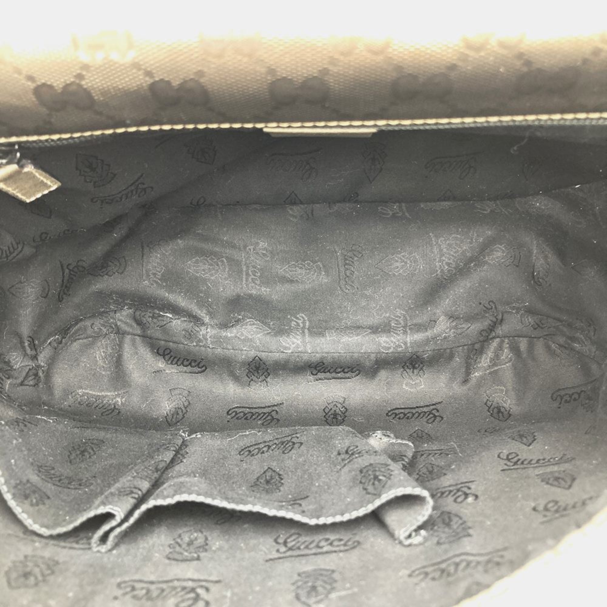 Gucci Gg Imprimé Brown Metallic Gg Imprimé Shoulder Bag (Pre-Owned)