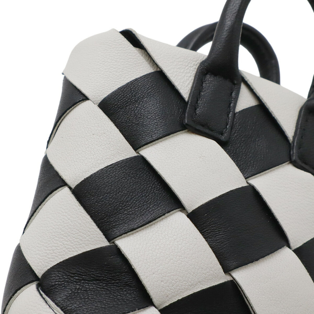 Bottega Veneta Black White Leather Pouch (Pre-Owned)
