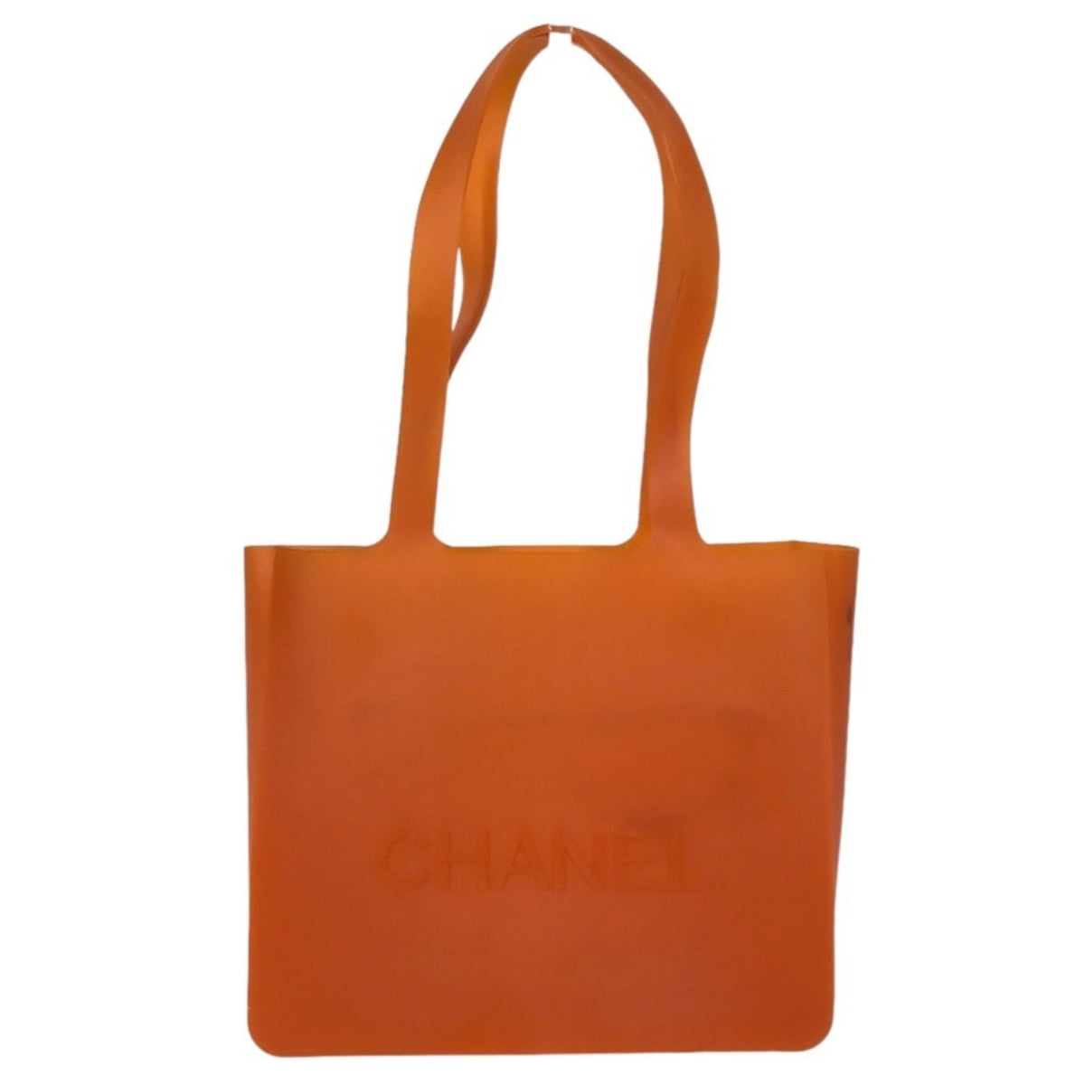 Chanel Orange Rubber Beach Bag Shoulder Bag Tote Bag (Pre-Owned)