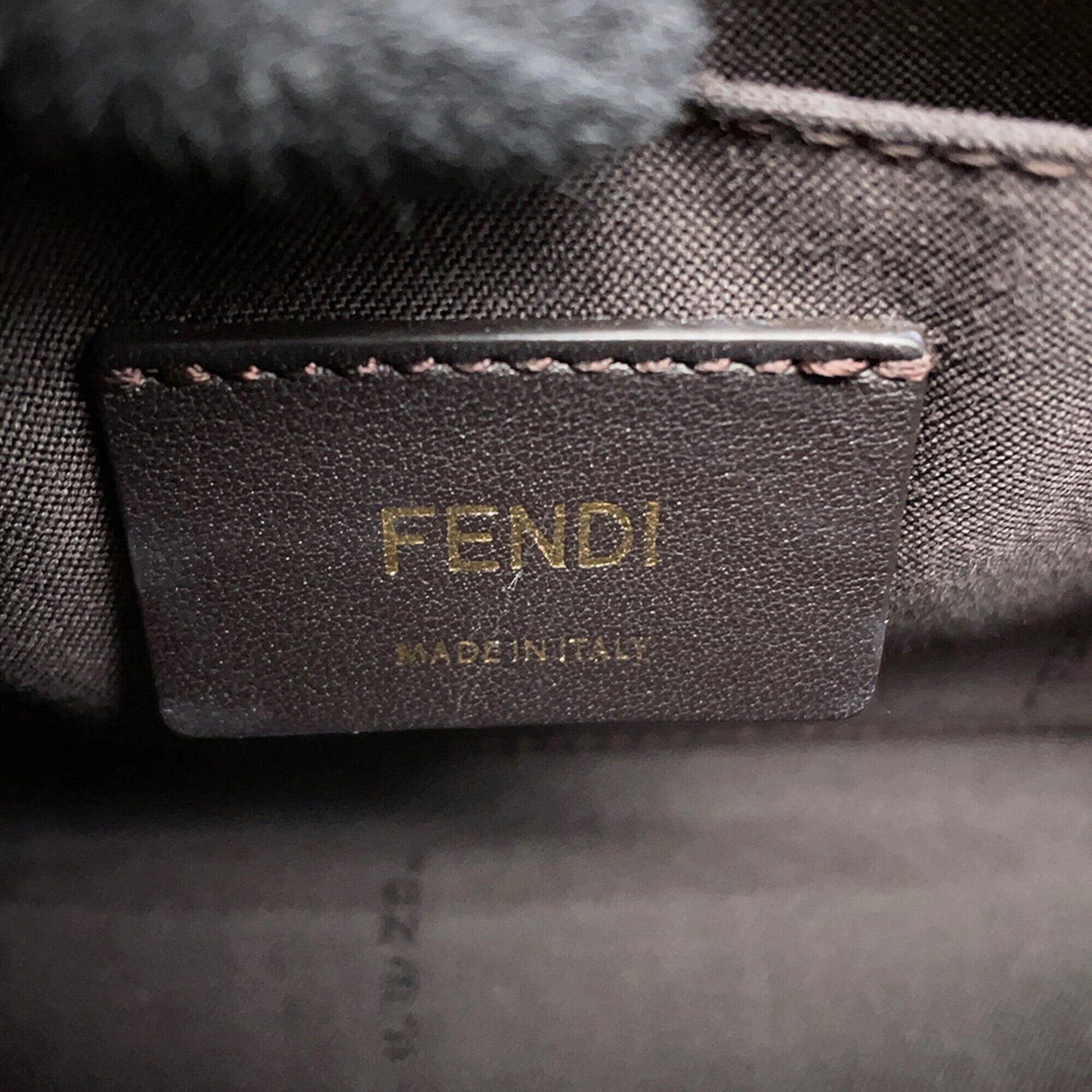 Fendi Brown Yellow Leather Handbag (Pre-Owned)