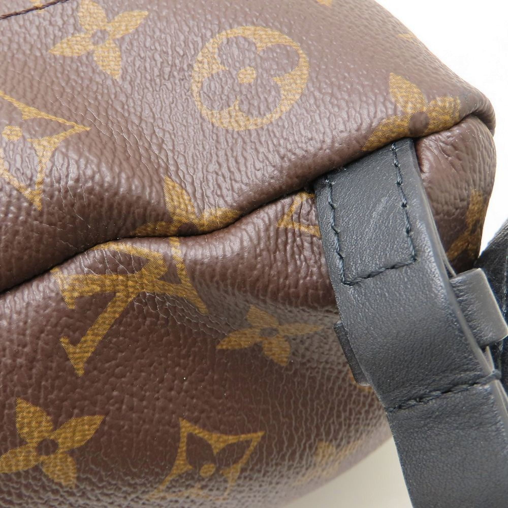 Louis Vuitton Black Brown Canvas Leather Backpack (Pre-Owned)