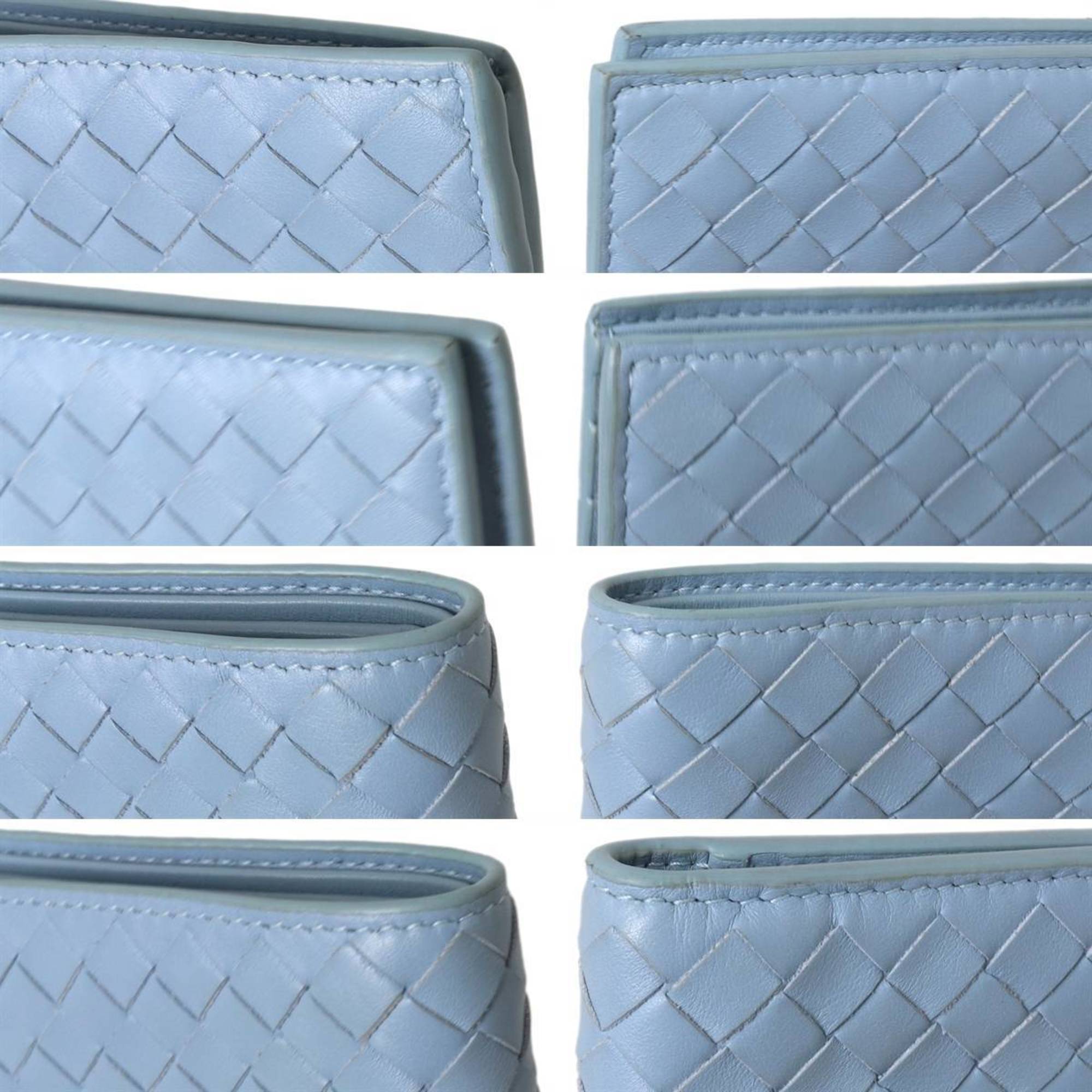Bottega Veneta Intrecciato Light Blue Wallet (Bi-Fold) (Pre-Owned)