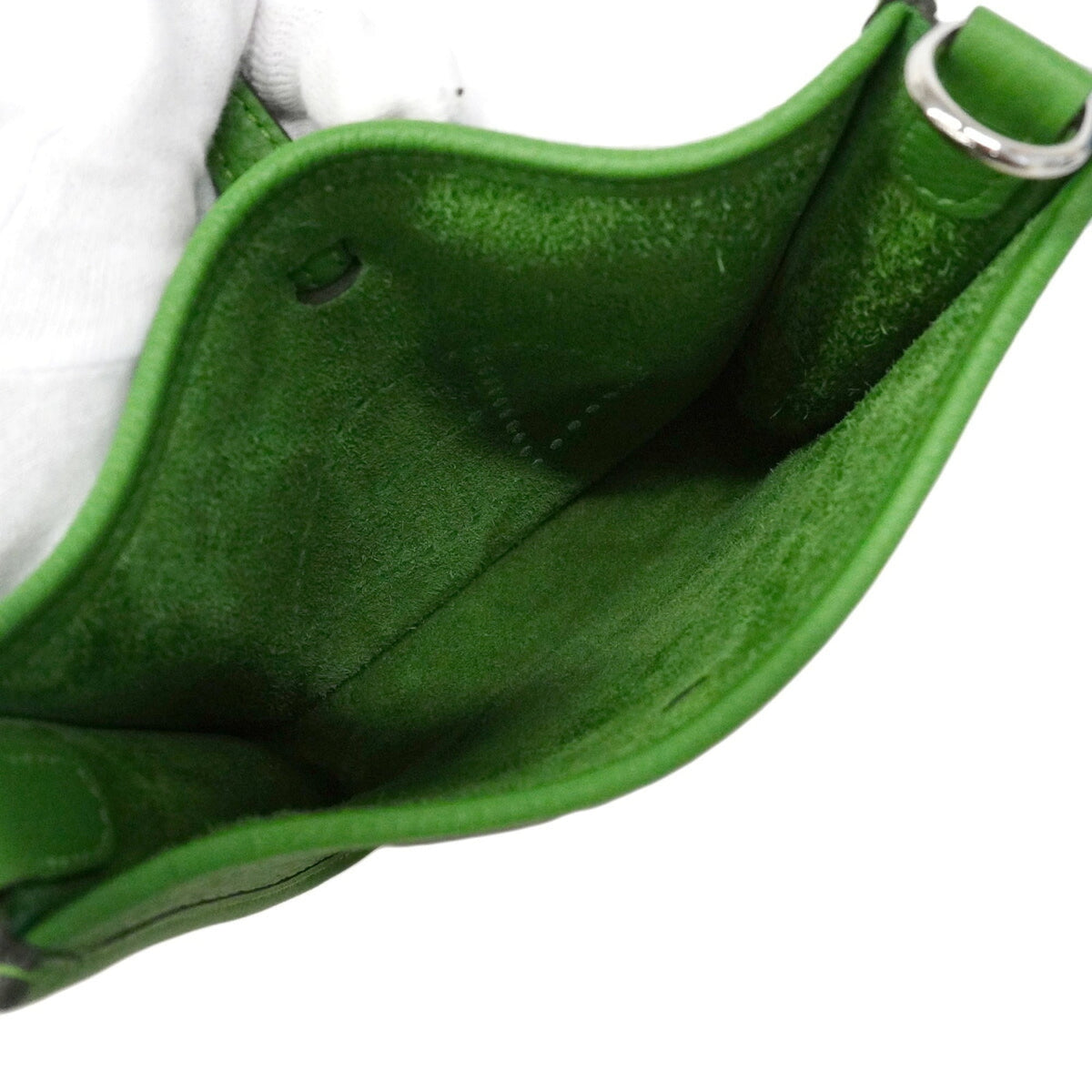 Hermes Green Taurillon Clemence Leather Shoulder Bag (Pre-Owned)