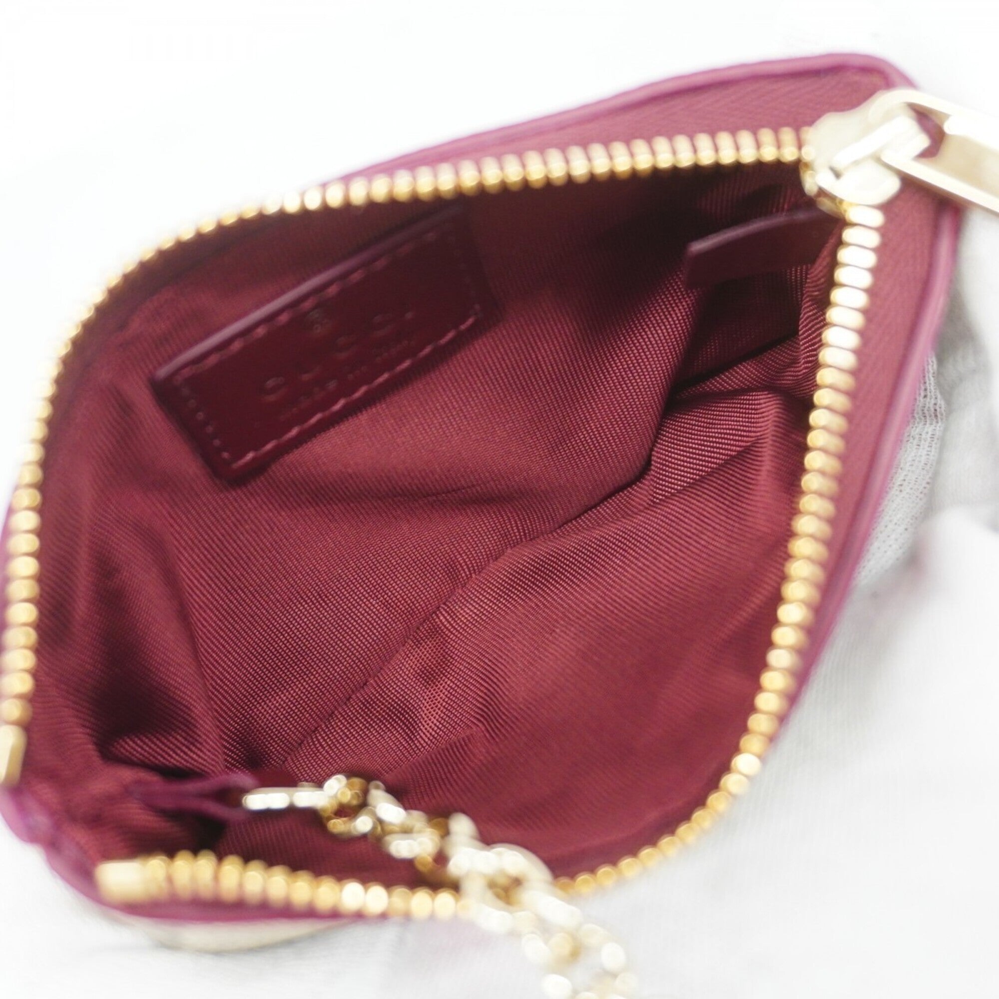 Gucci Bordeaux Brown Pvc Coin Purse/Coin Case (Pre-Owned)