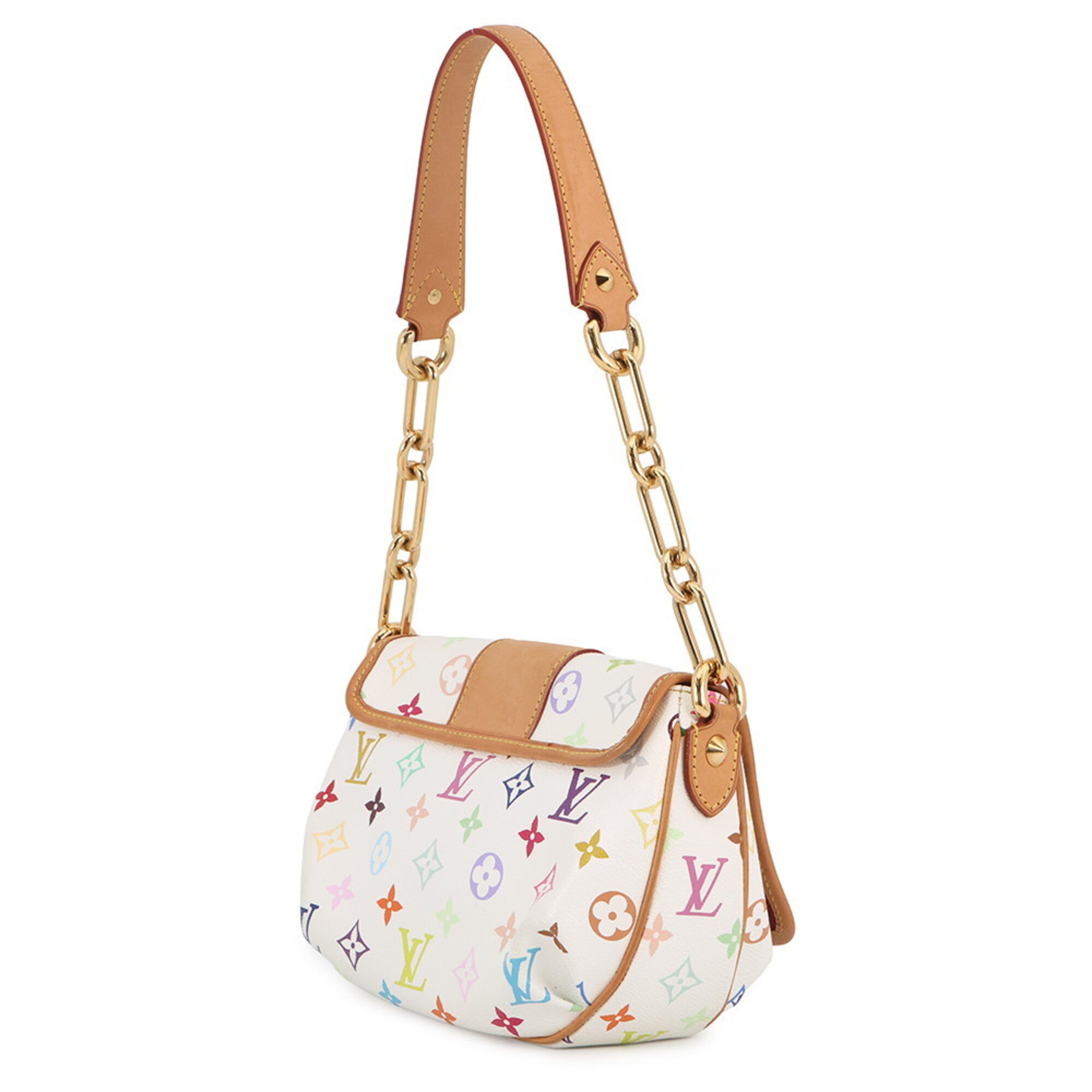 Louis Vuitton Blanc Multi-Color Monogram Multicolore Handbag Shoulder Bag (Pre-Owned)