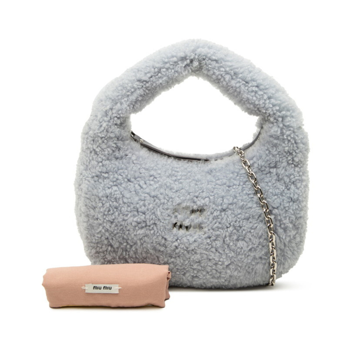 Miu Miu Blue Wool Handbag Shoulder Bag (Pre-Owned)