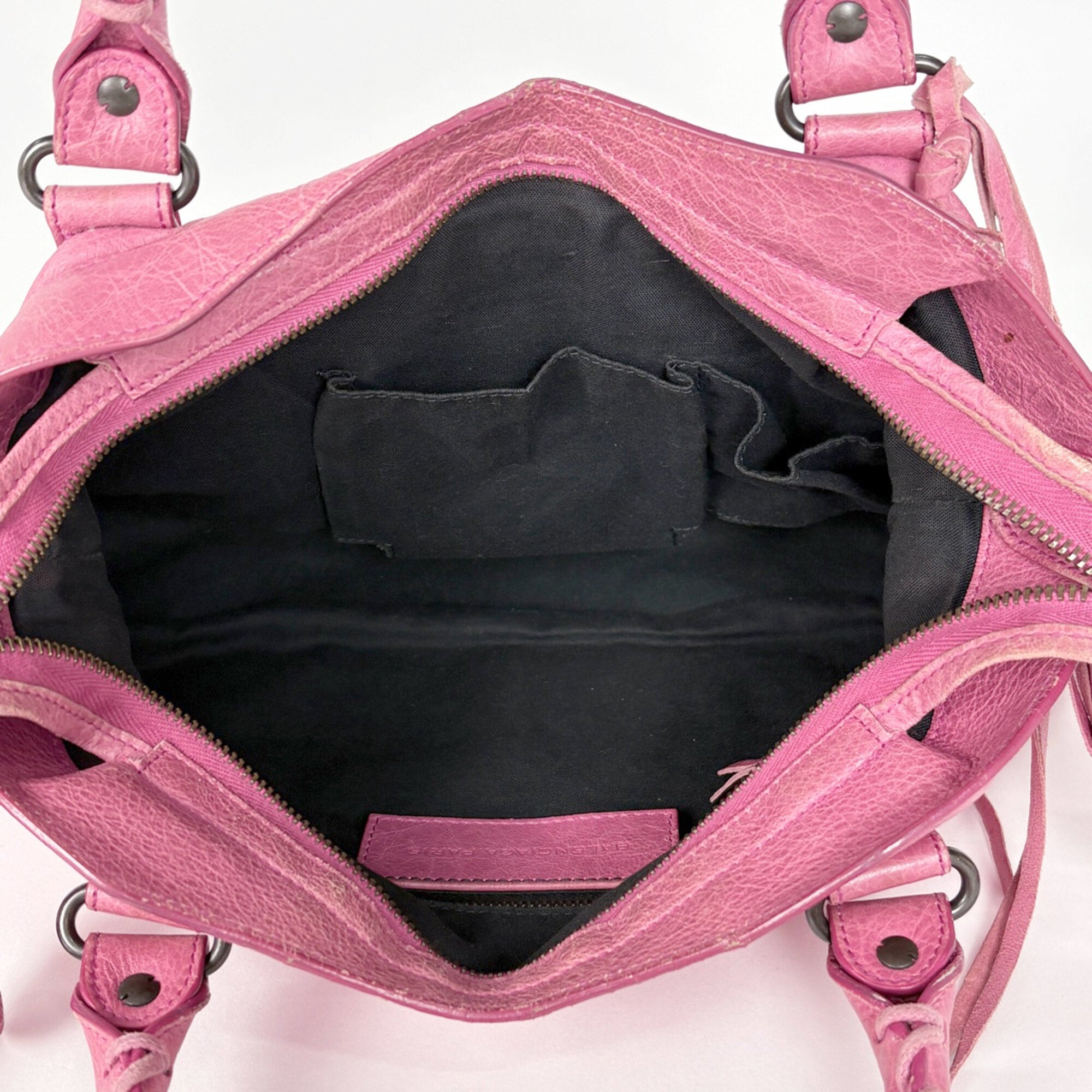 Balenciaga Pink Leather Handbag Shoulder Bag (Pre-Owned)