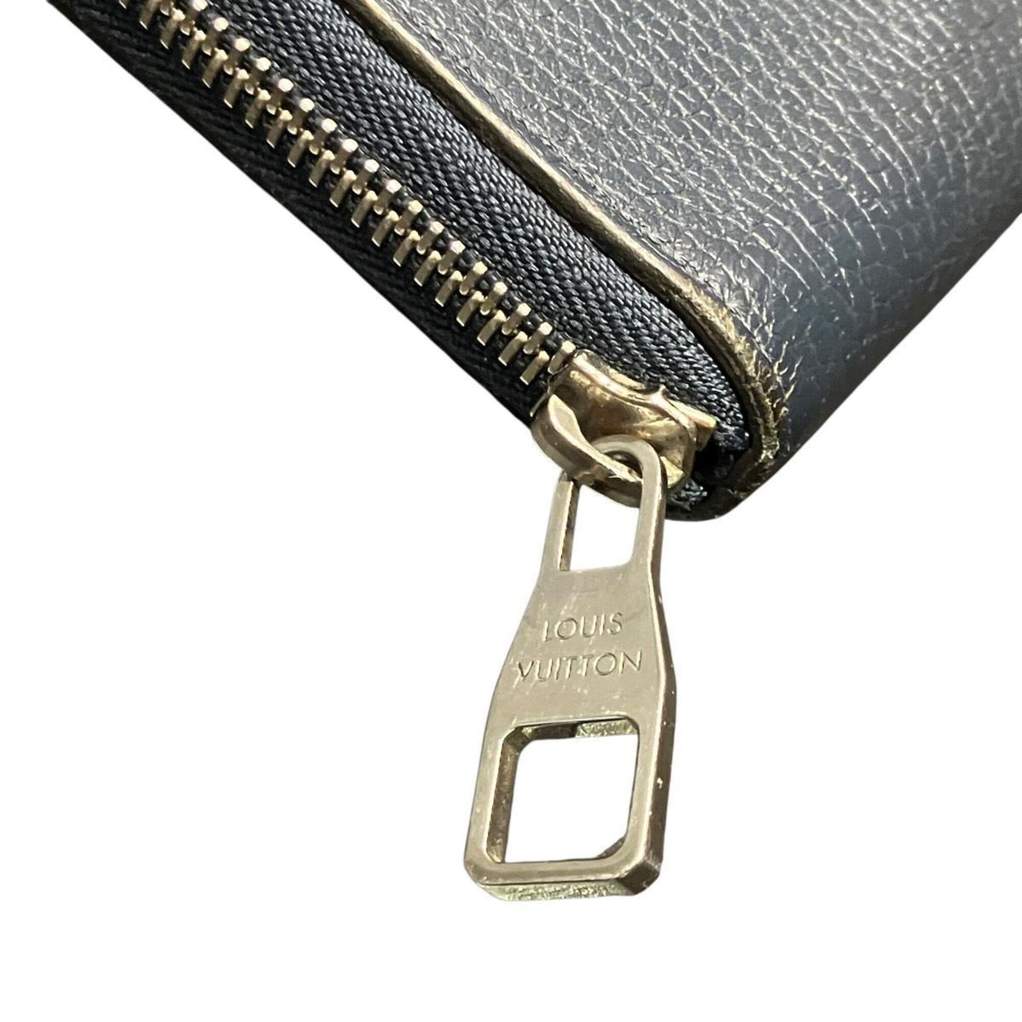 Louis Vuitton Blue Taiga Leather Leather Long Wallet (Bi-Fold) (Pre-Owned)