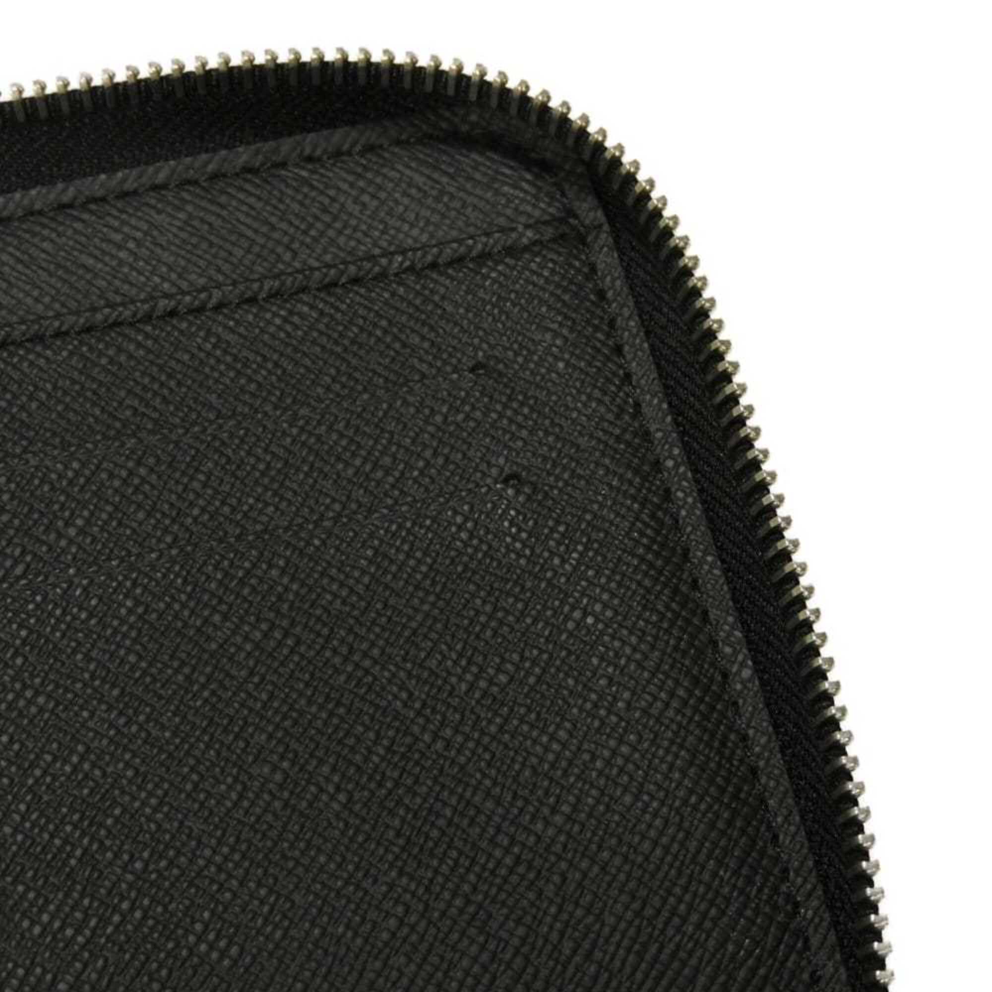 Louis Vuitton Taiga Black Noir Taiga Leather Leather Long Wallet (Bi-Fold) (Pre-Owned)