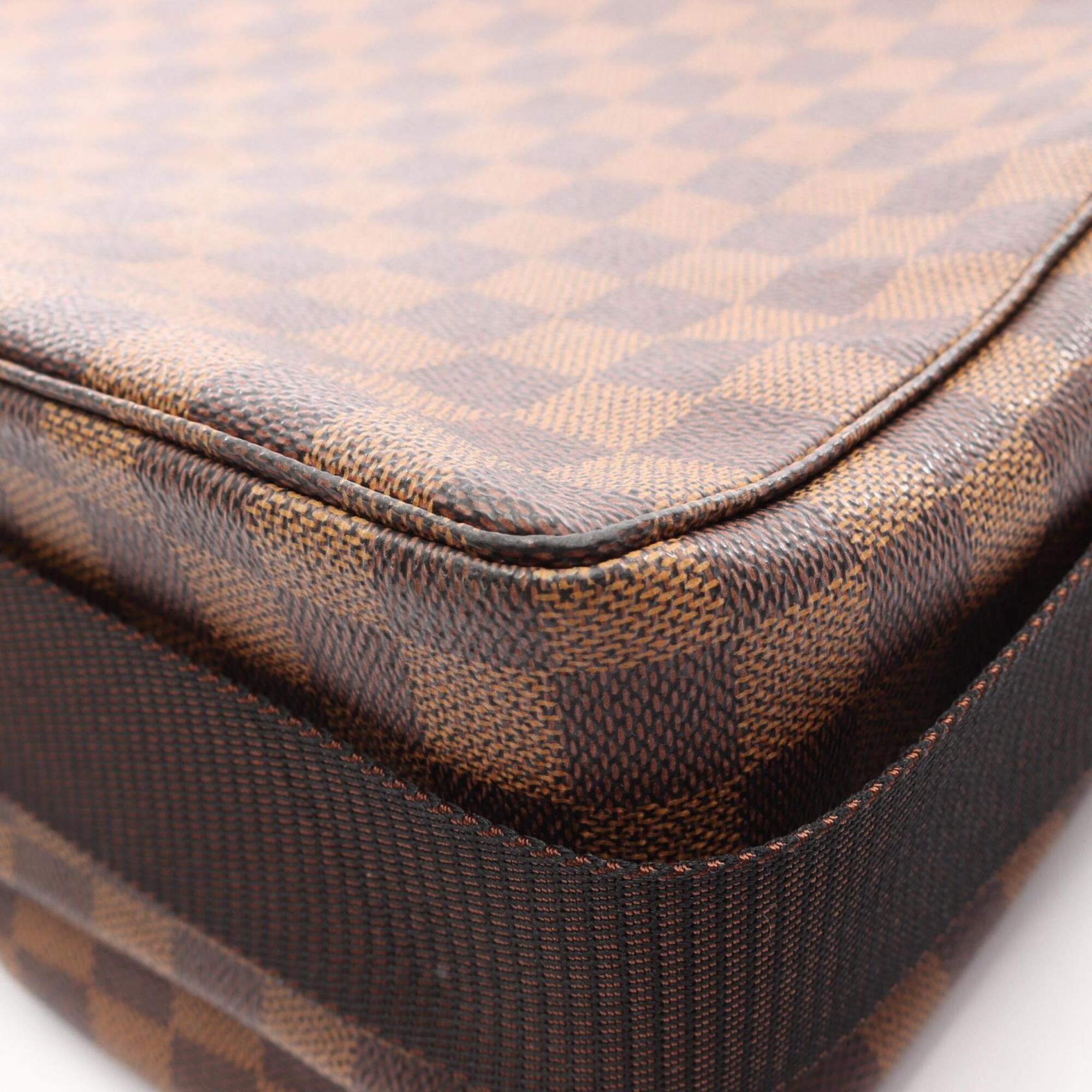 Louis Vuitton Brown Ebene Coated Canvas Leather Handbag Shoulder Bag (Pre-Owned)
