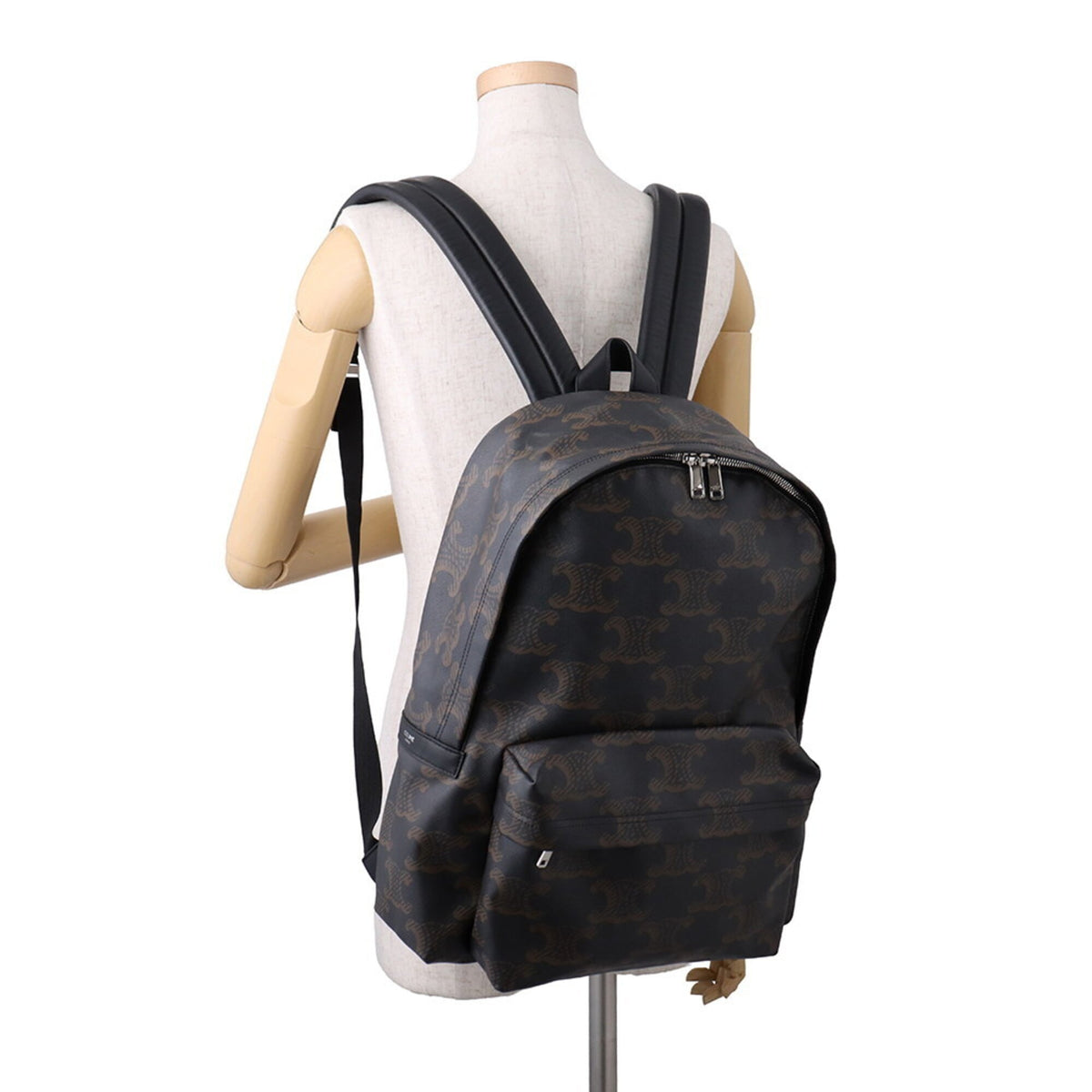 Celine Black Pvc Leather Backpack Handbag (Pre-Owned)