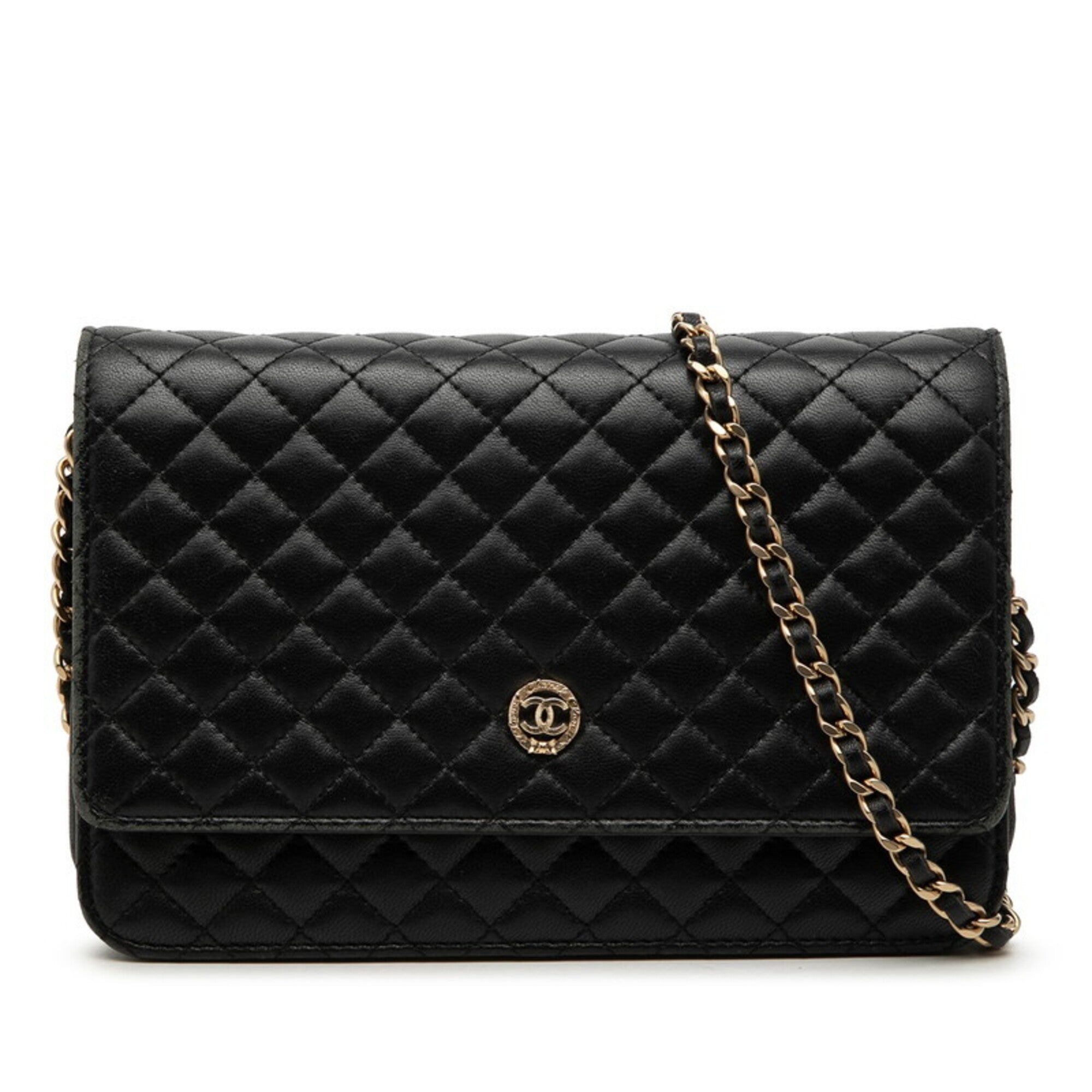 Chanel Black Leather Shoulder Bag (Pre-Owned)