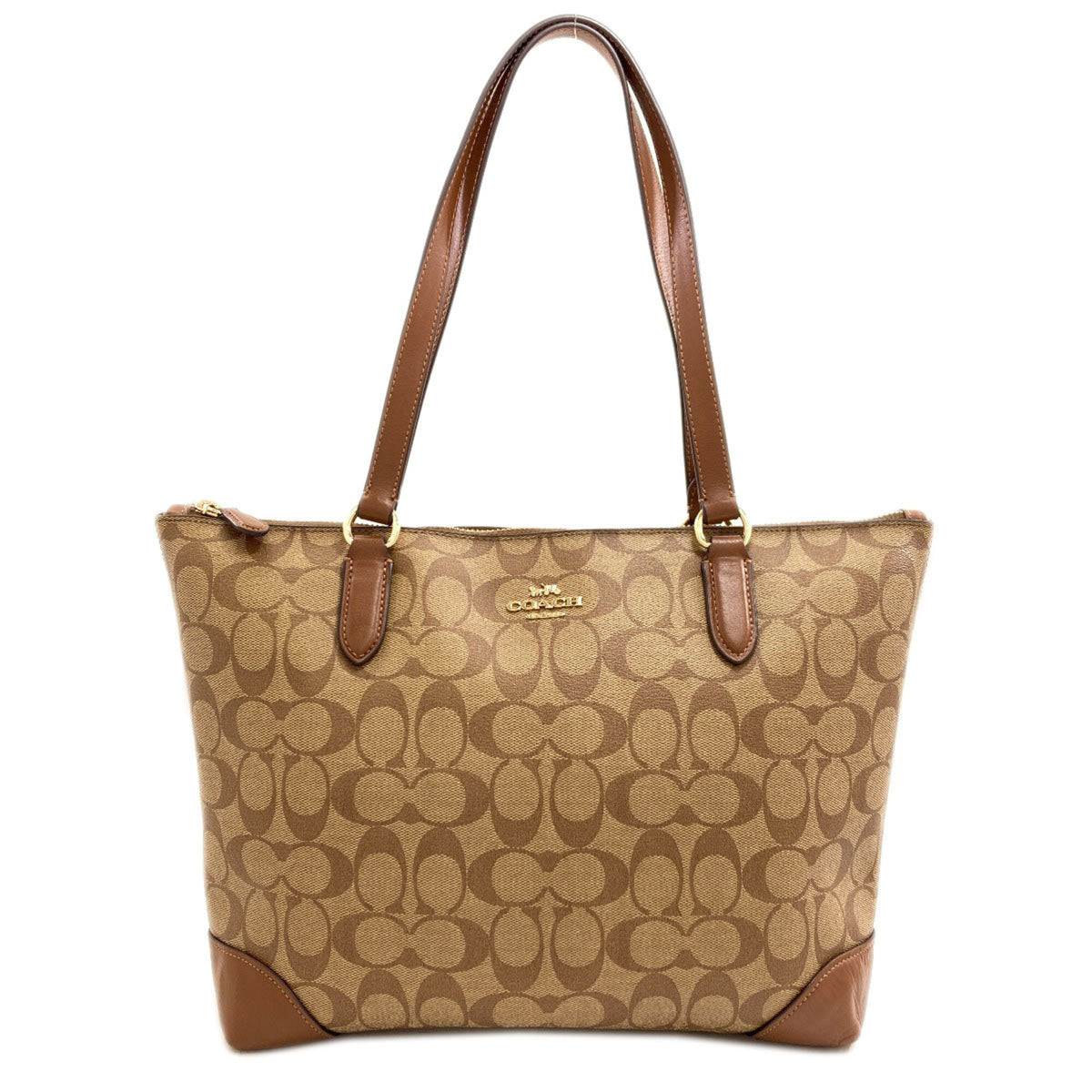 Coach Brown Pvc Tote Bag (Pre-Owned)