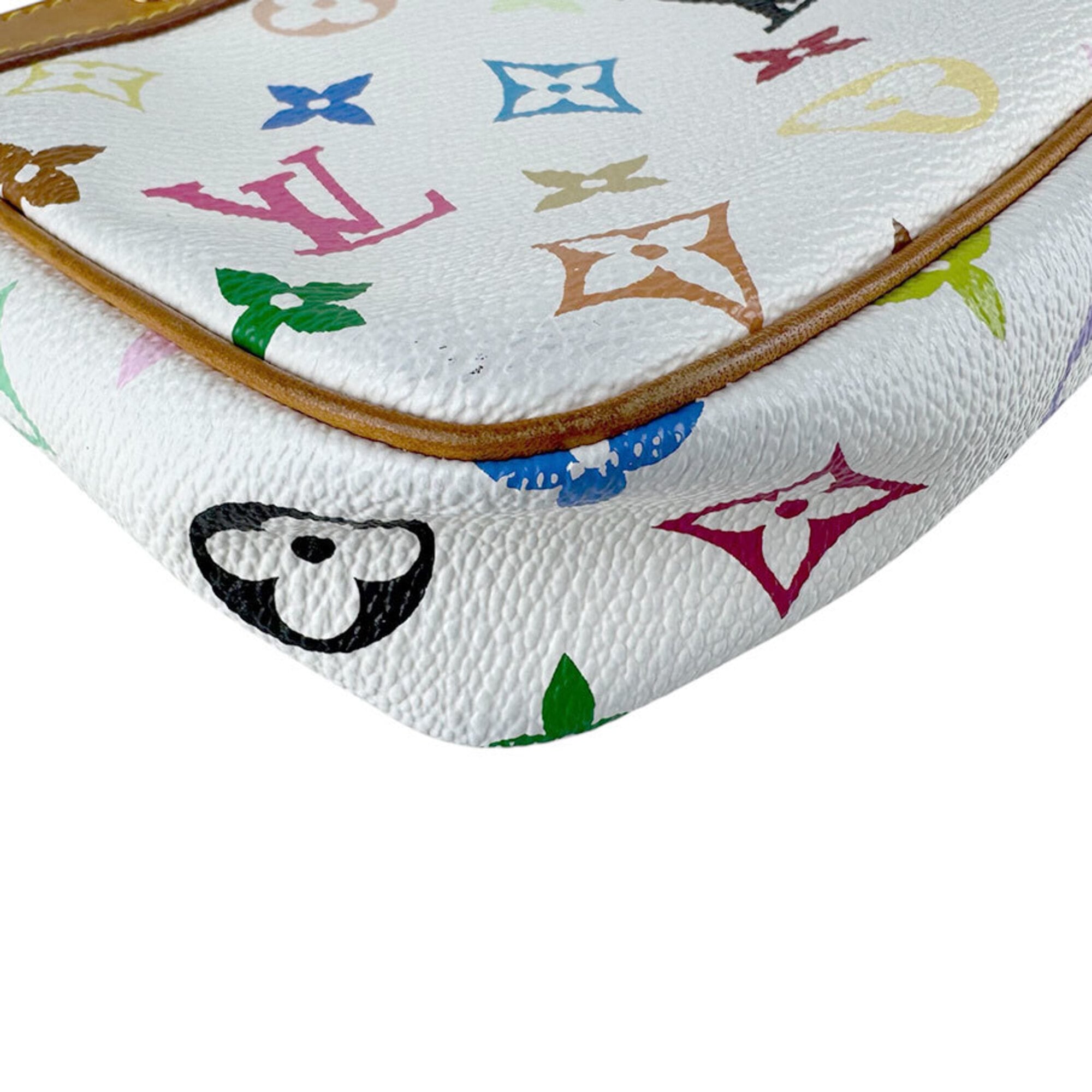 Louis Vuitton Blanc Multi-Color Monogram Multicolore Handbag Pochette (Pre-Owned)