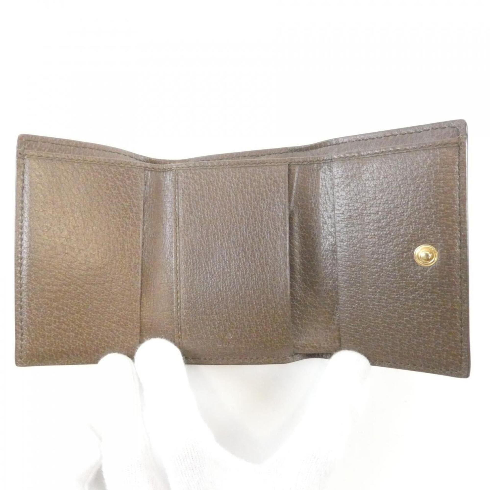 Gucci Beige Brown Gg Supreme Wallet (Tri-Fold) (Pre-Owned)