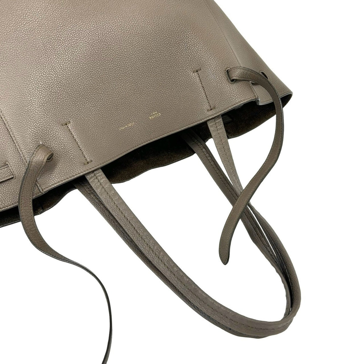 Celine Beige Leather Shoulder Bag Tote Bag (Pre-Owned)