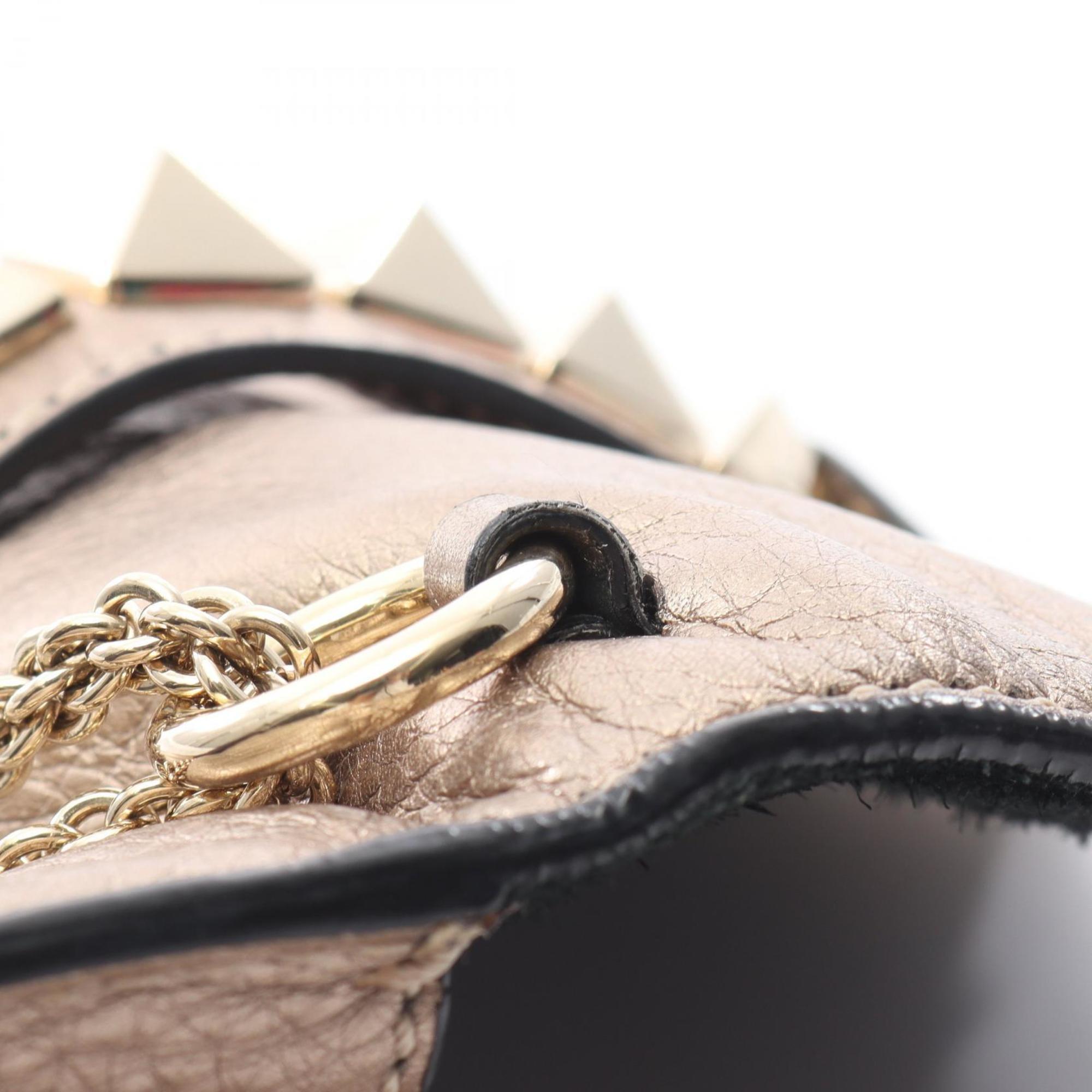 Valentino Gold Leather Shoulder Bag (Pre-Owned)
