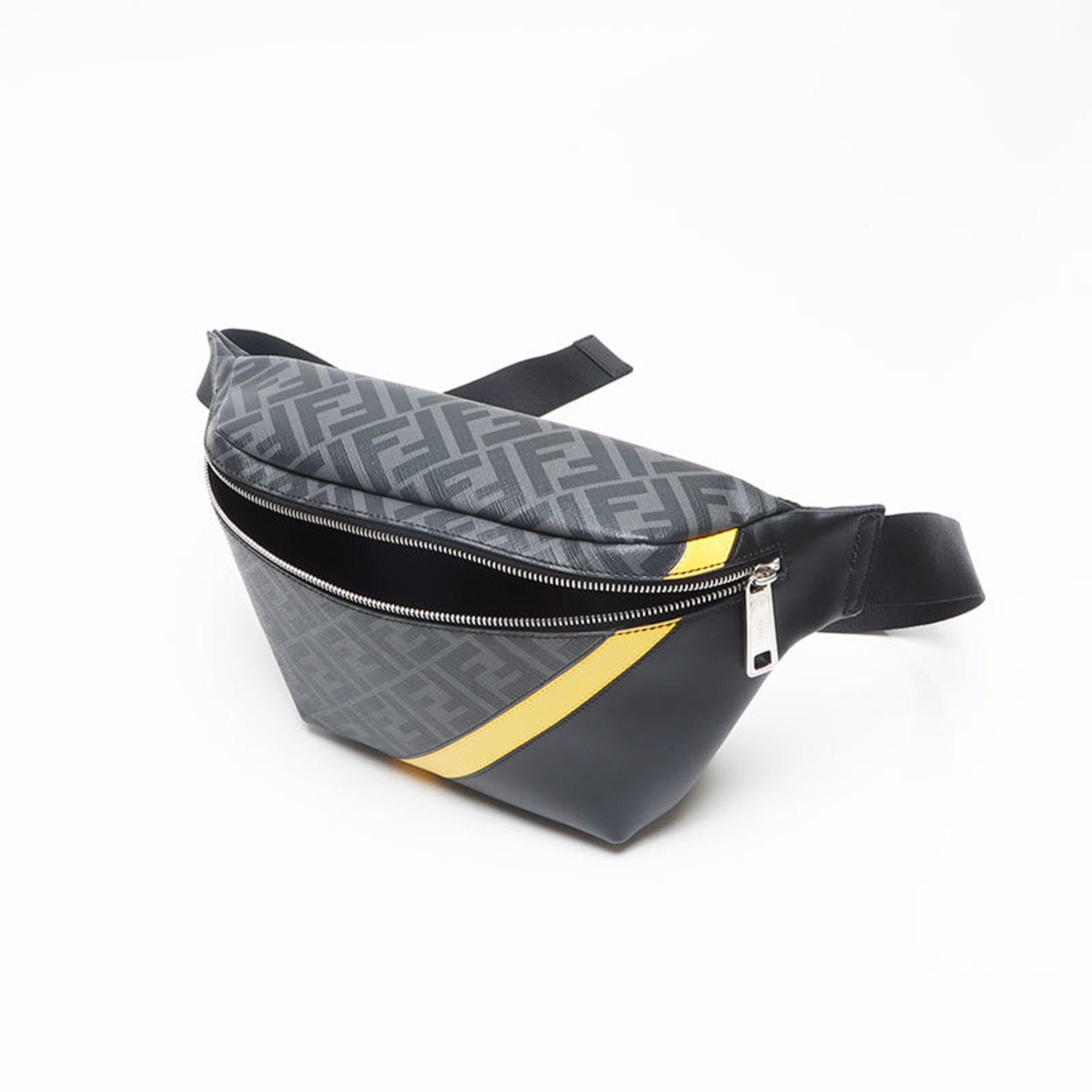 Fendi Zucchino Gray Shoulder Bag (Pre-Owned)