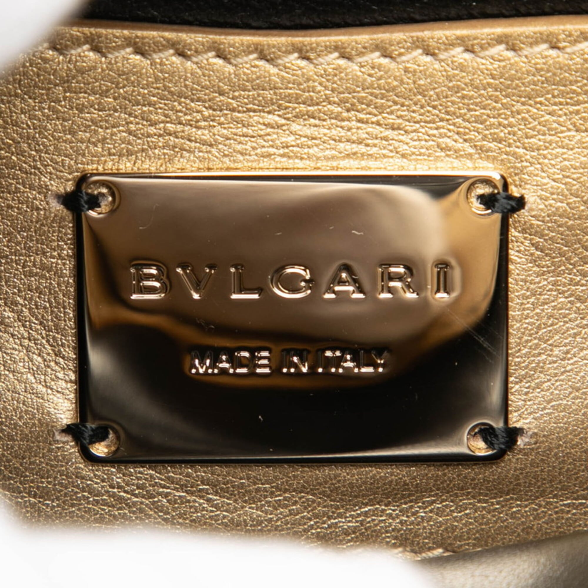 Bvlgari Gold Leather Shoulder Bag (Pre-Owned)
