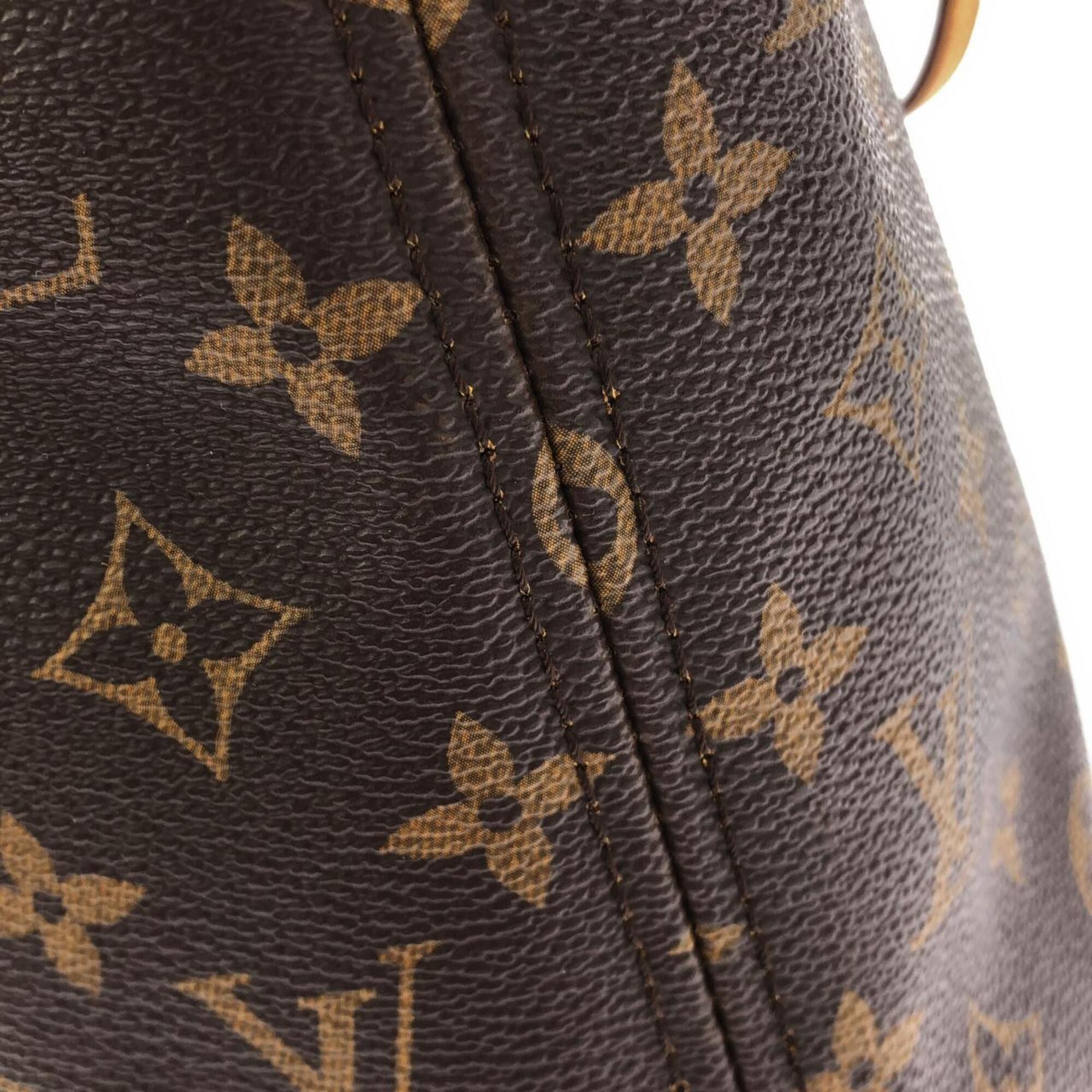 Louis Vuitton Marron Mimosa Coated Canvas Handbag Pouch (Pre-Owned)