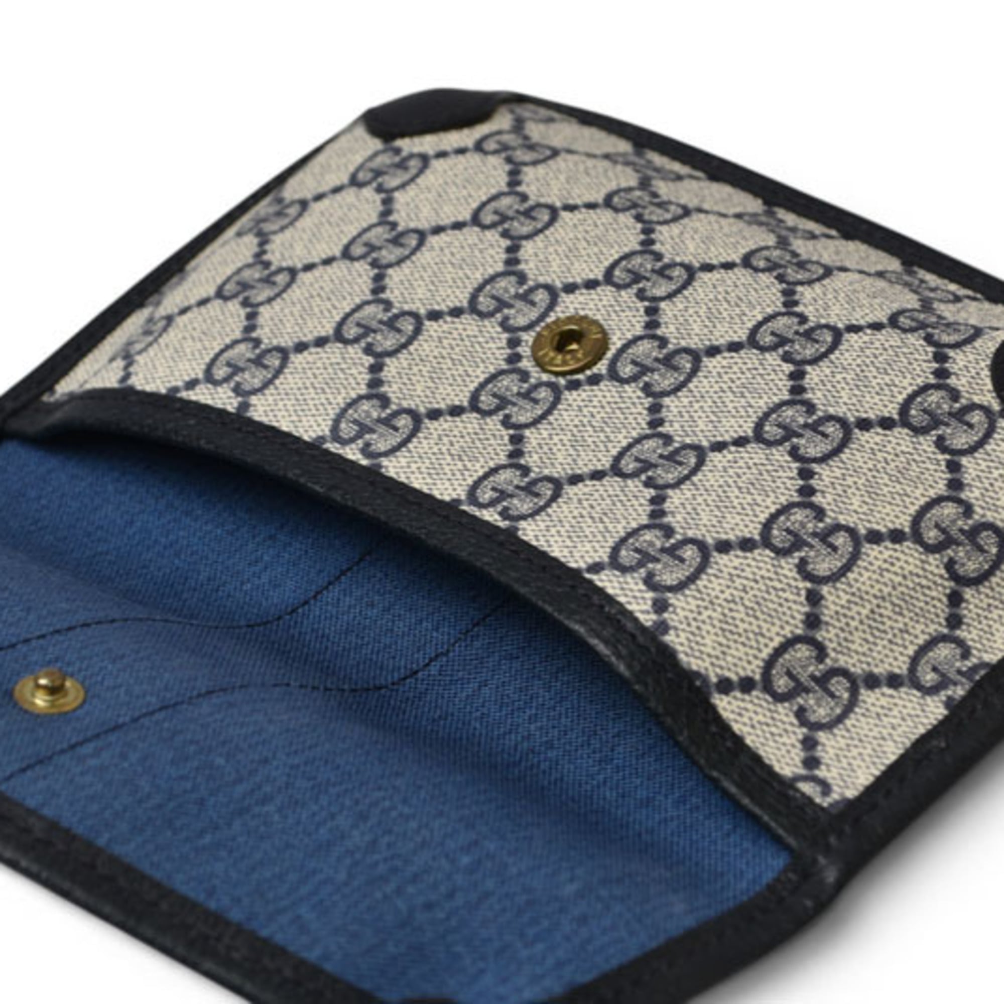 Gucci Gg Plus Beige Blue Gg Plus Pouch (Pre-Owned)
