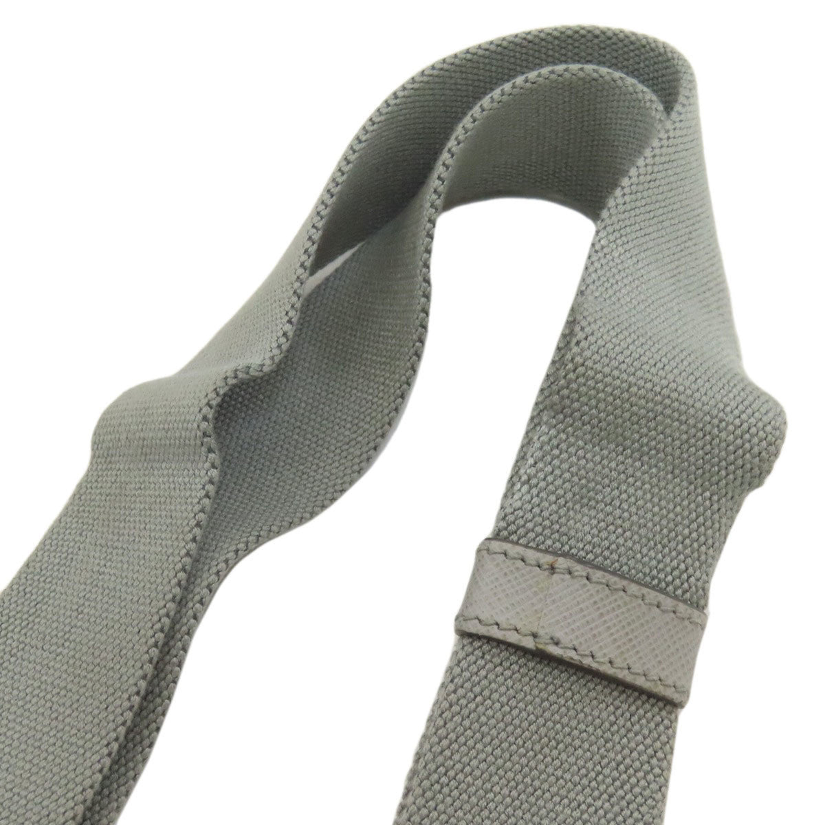 Prada Canapa Gray Denim Handbag (Pre-Owned)