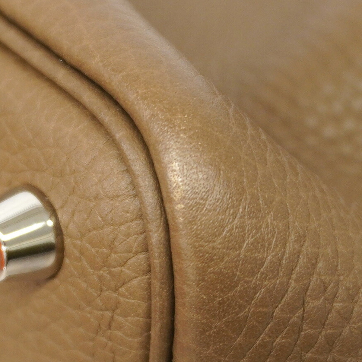 Hermes Etoupe Gray Taurillon Clemence Leather Handbag (Pre-Owned)