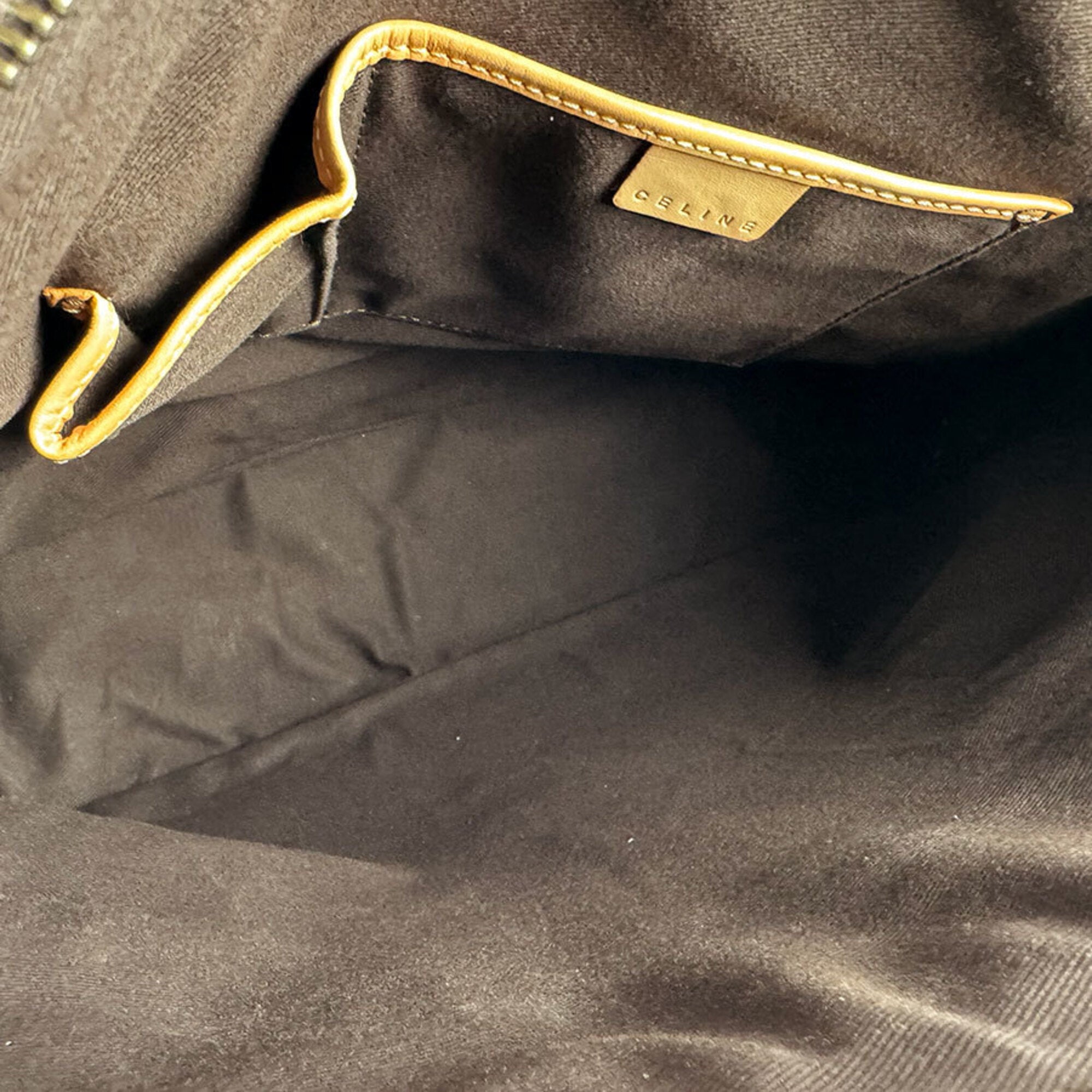Celine Brown Coated Canvas Shoulder Bag (Pre-Owned)